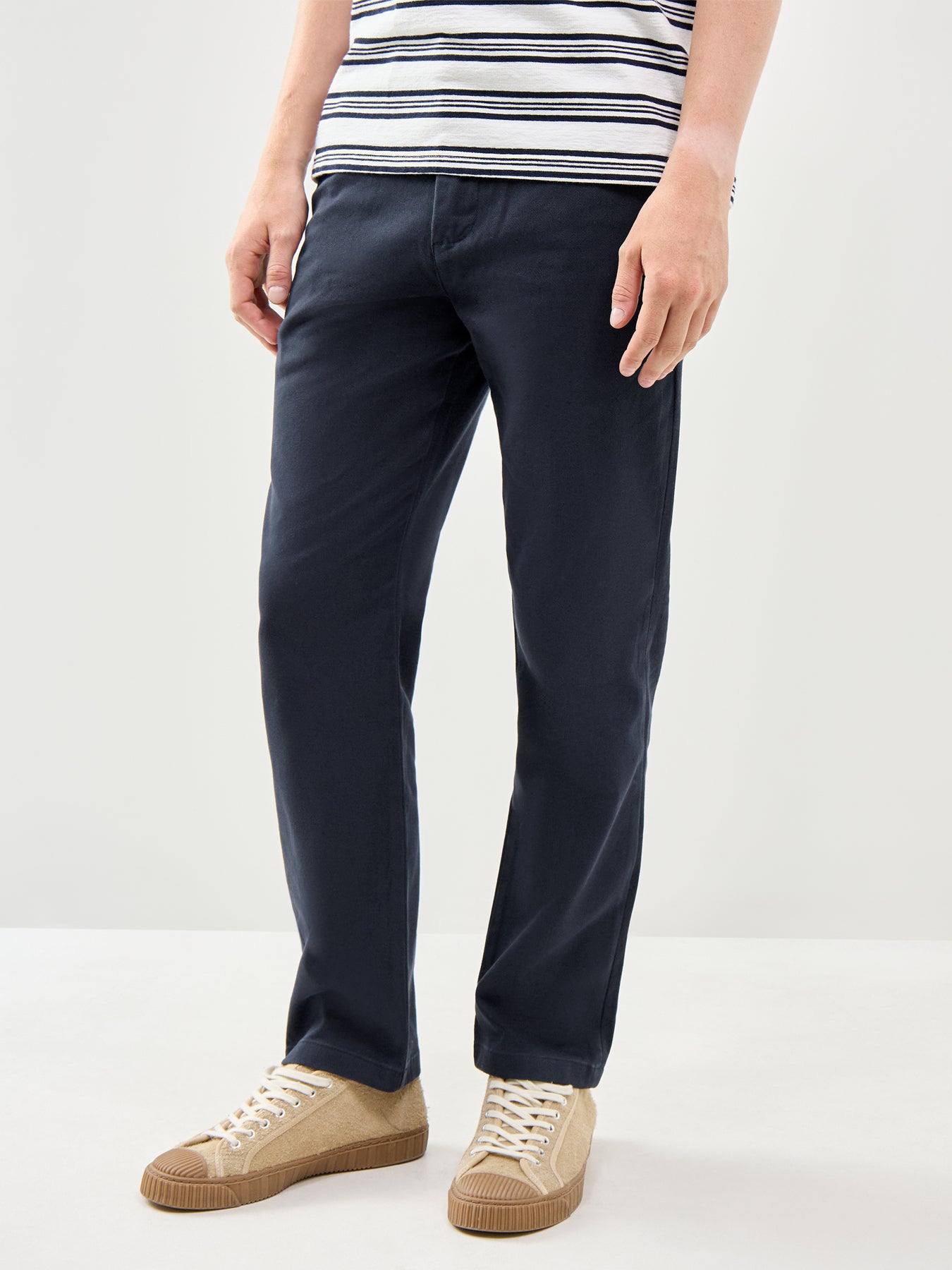 Straight Miles Twill Trousers Navy