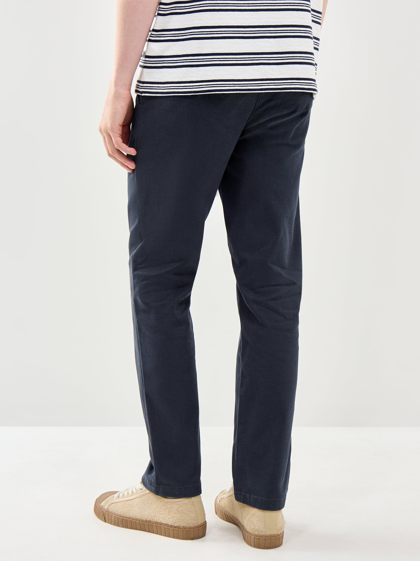 Straight Miles Twill Trousers Navy