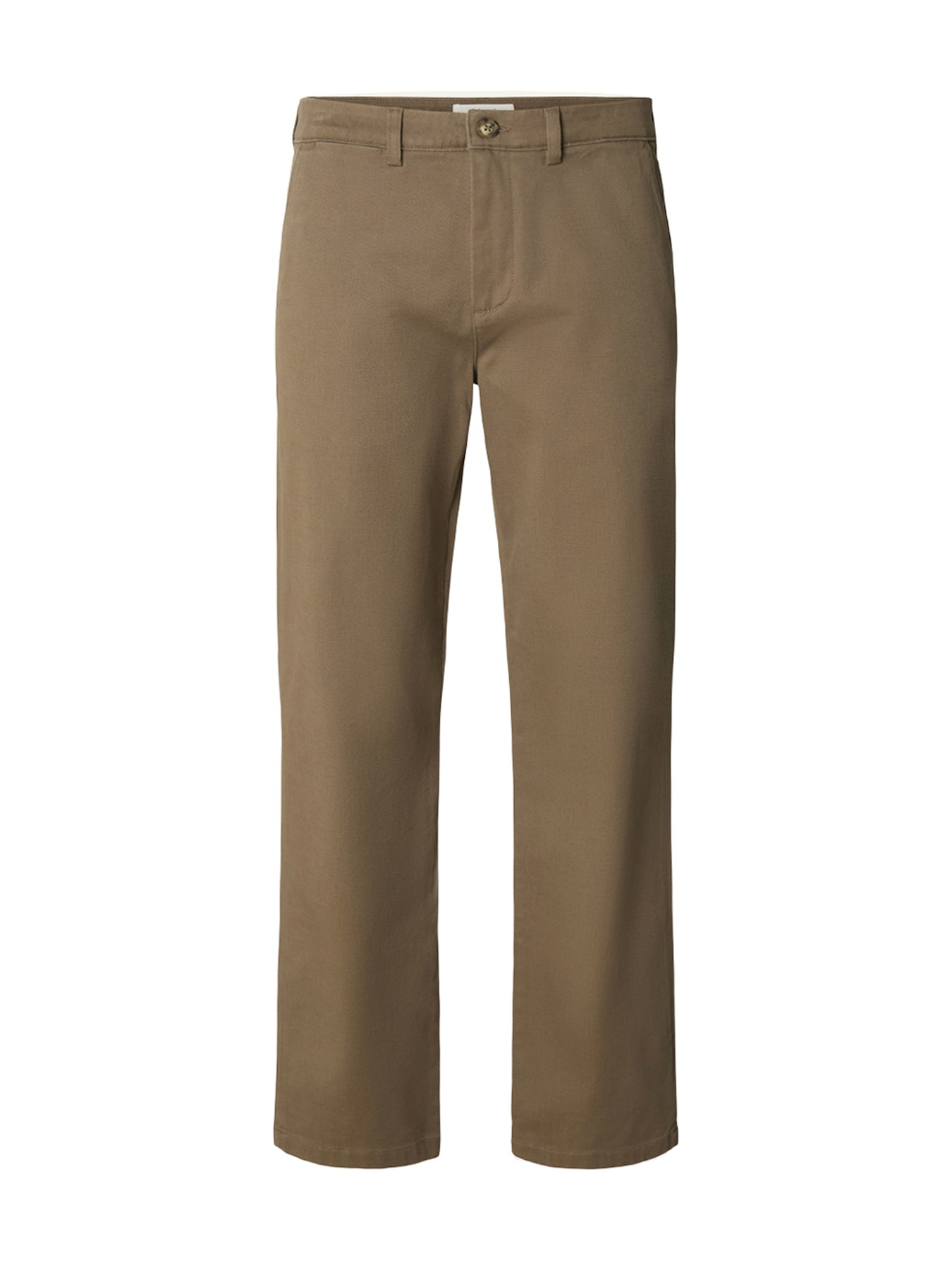 Straight Miles Twill Trousers Brown