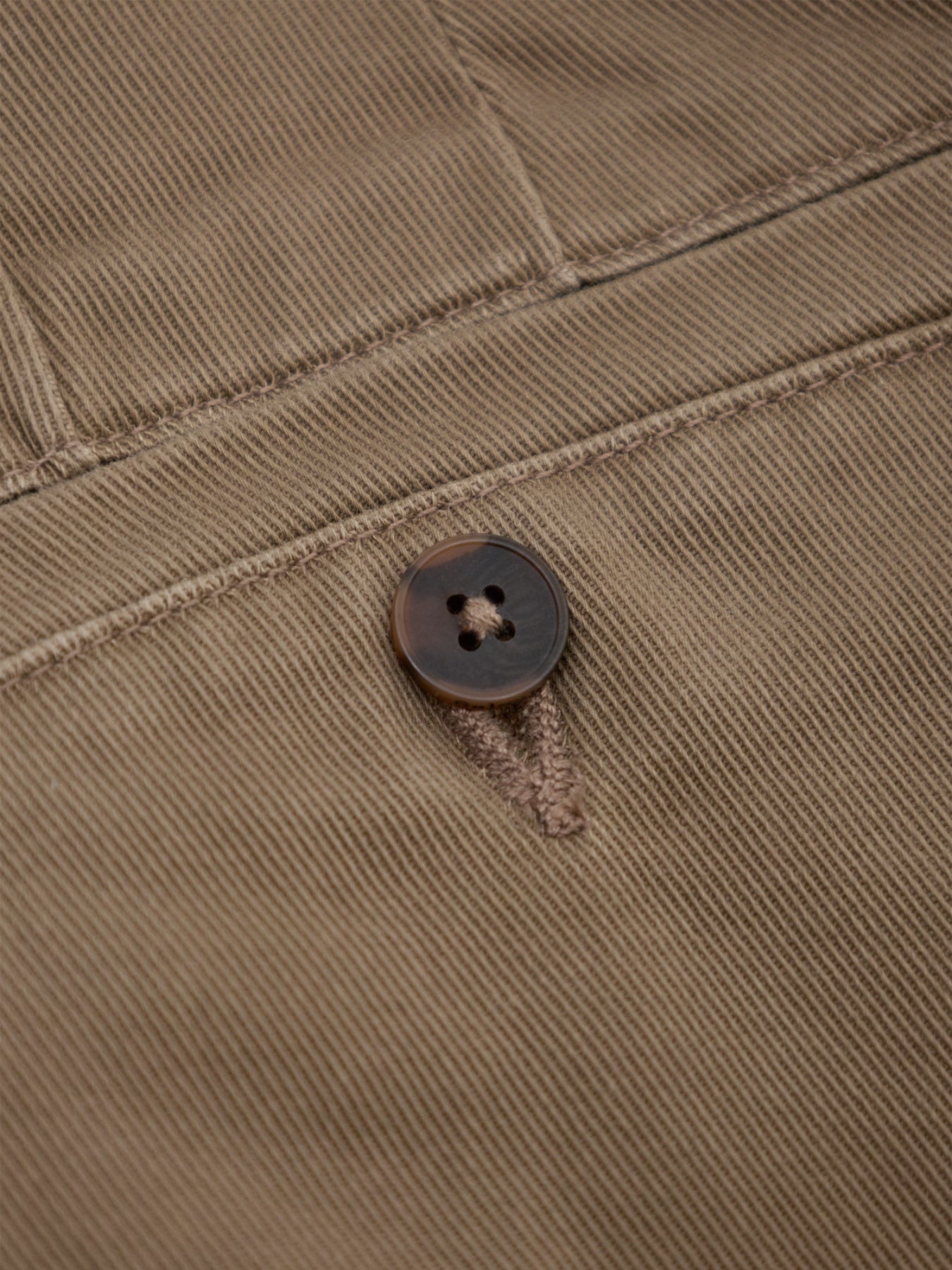 Straight Miles Twill Trousers Brown
