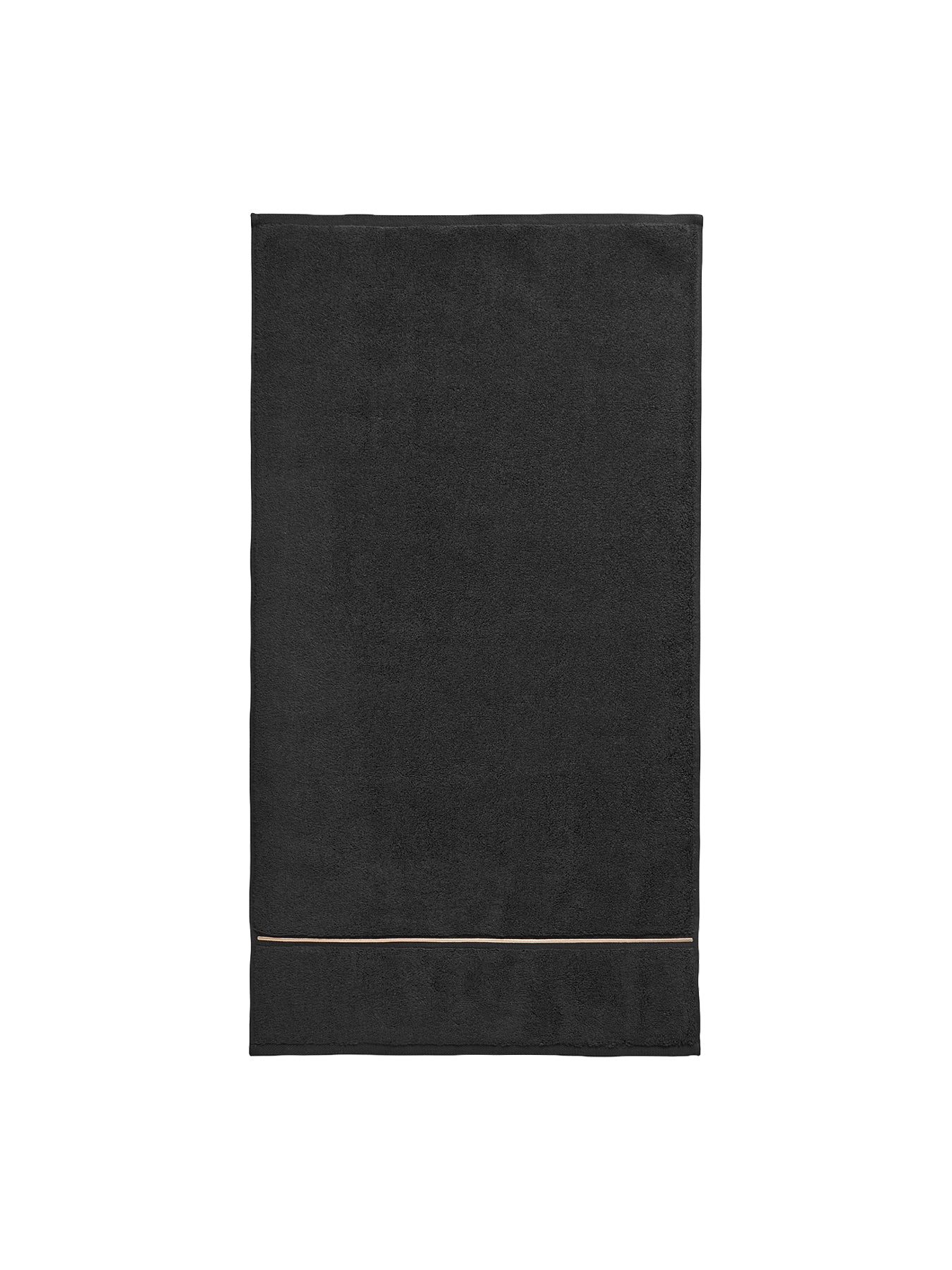 Bianca Zero Twist Satin Stitch Bath Sheet Black