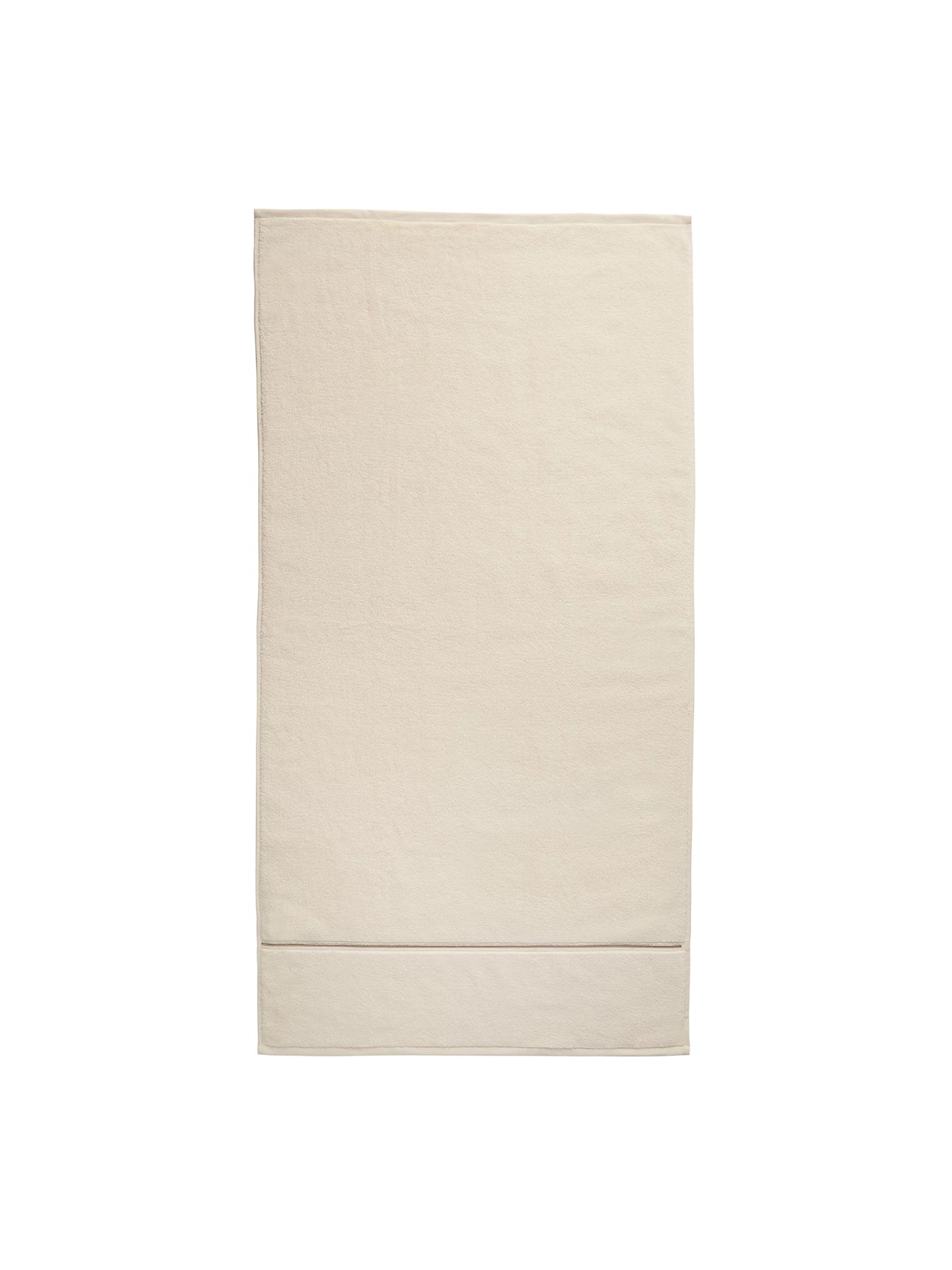 Zero Twist Satin Stitch Cotton Bath Towel Natural