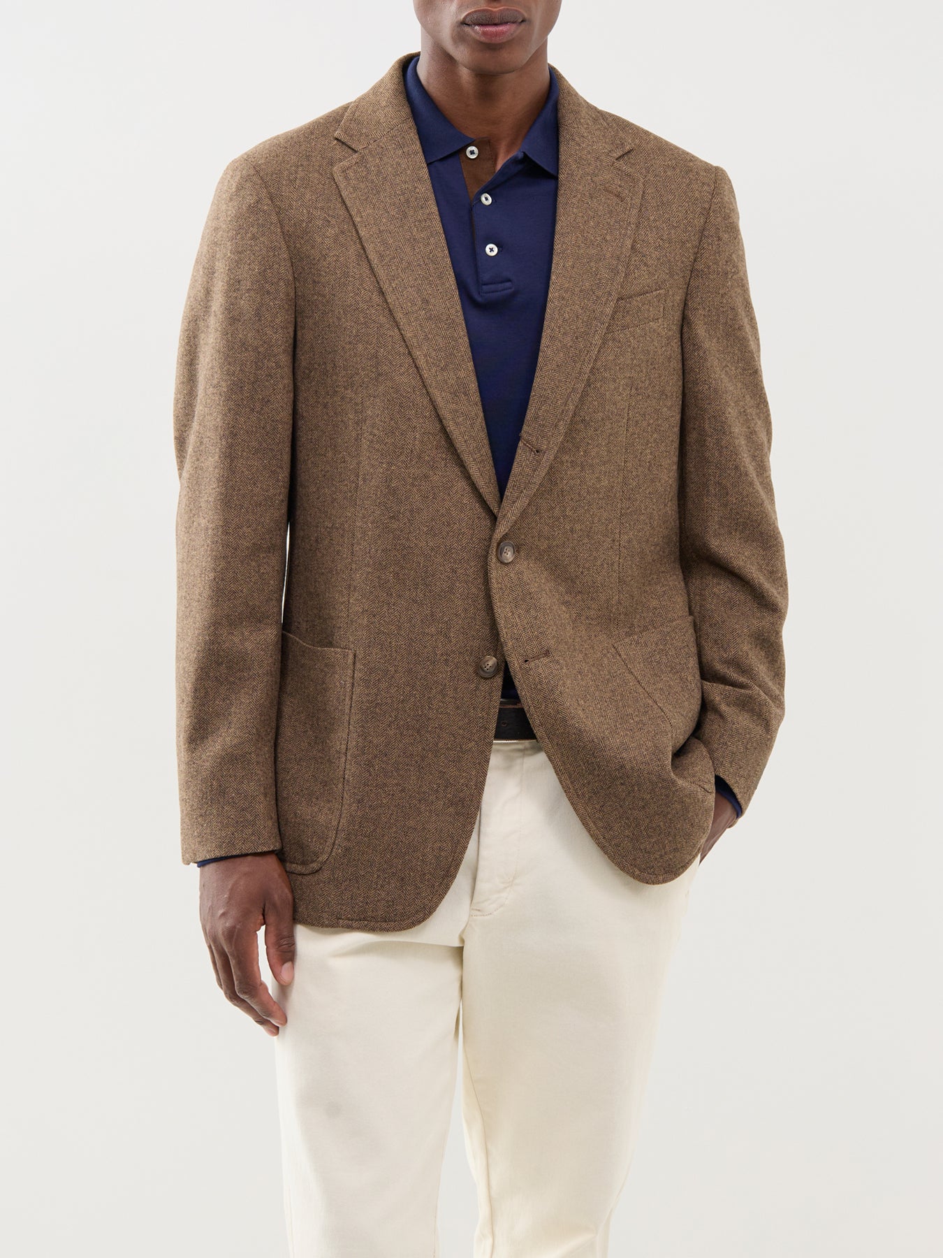 Herringbone Blazer Brown