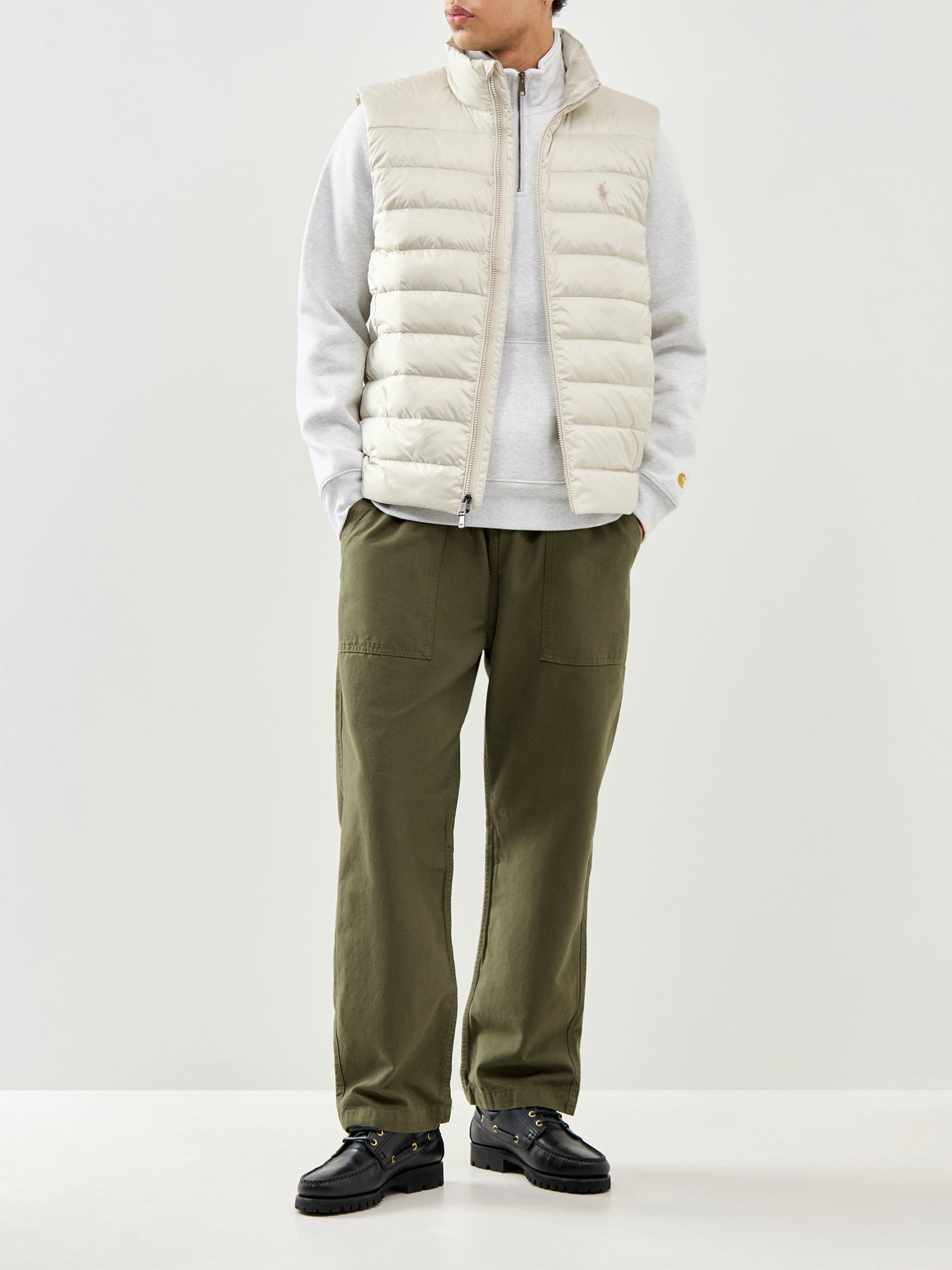 Woven Puffer Gilet Basic Sand