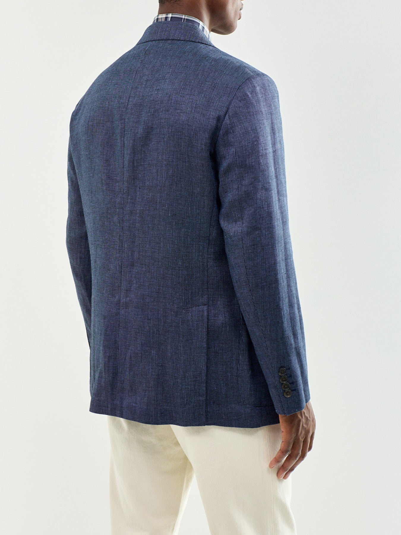 Men's Linen, Viscose & Wool Single-Breasted Blazer