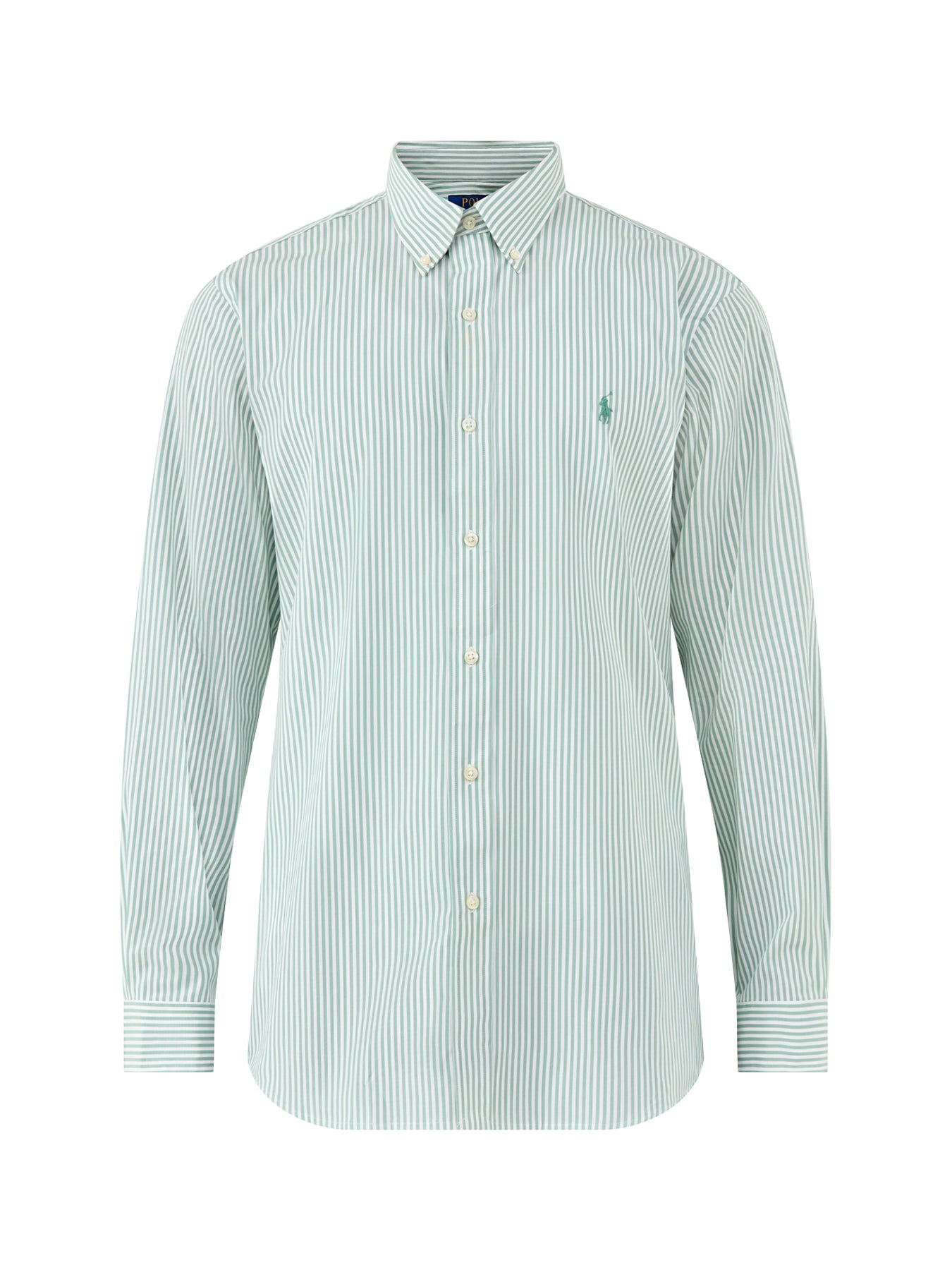 Custom Fit Stripe Poplin Shirt Faded Mint White