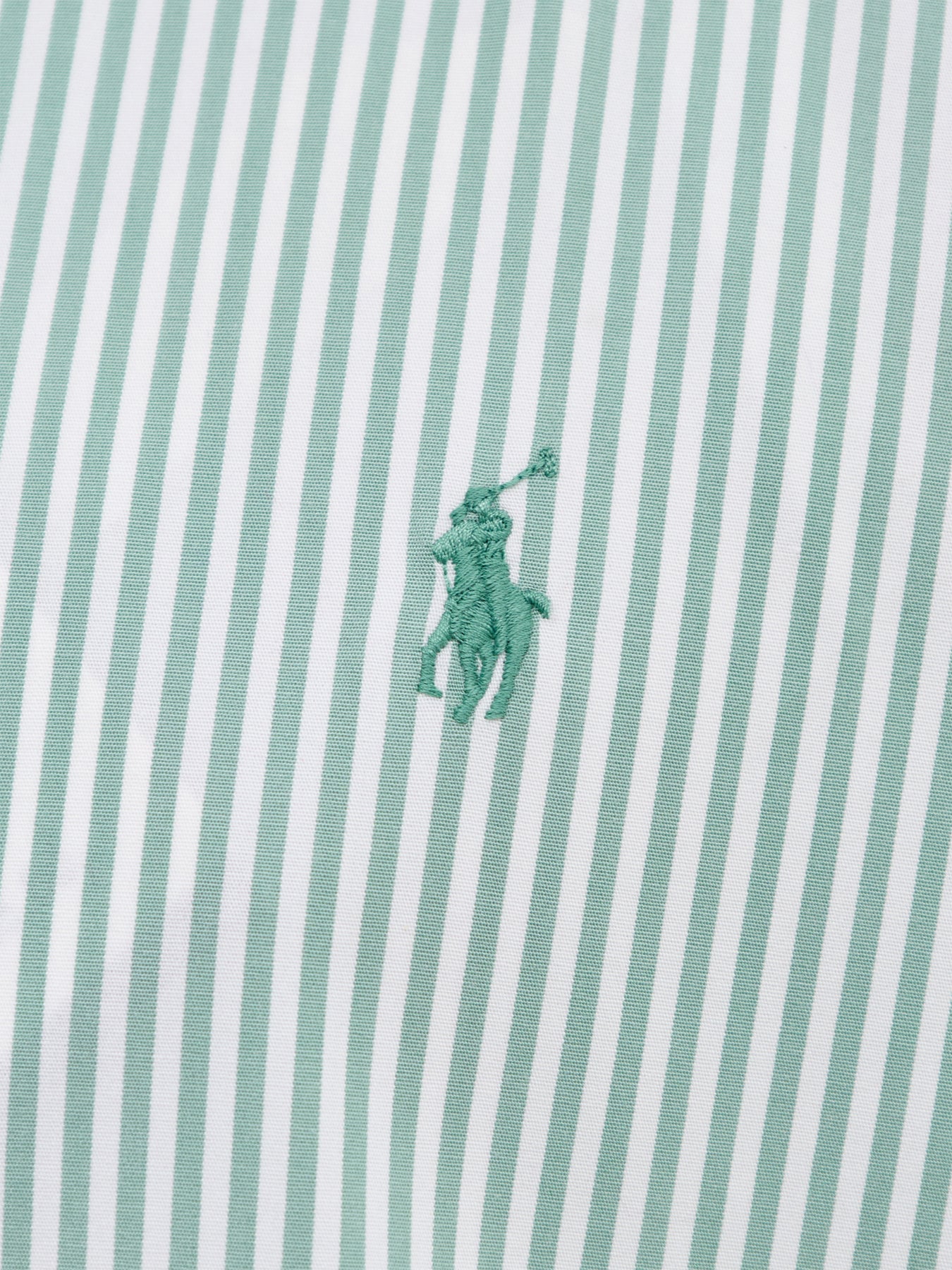 Custom Fit Stripe Poplin Shirt Faded Mint White