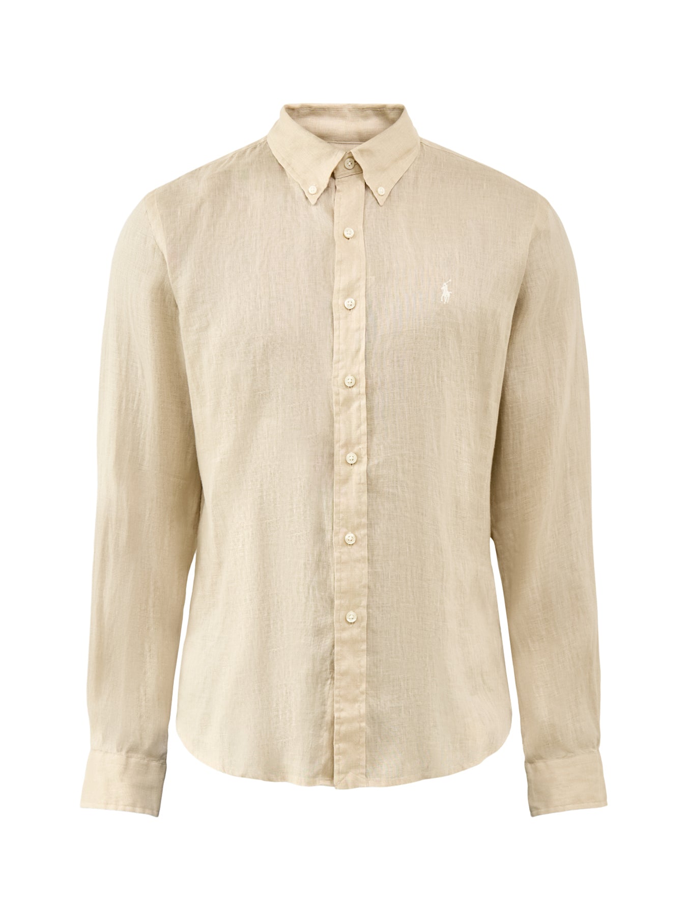 Custom Fit Linen Shirt Beige
