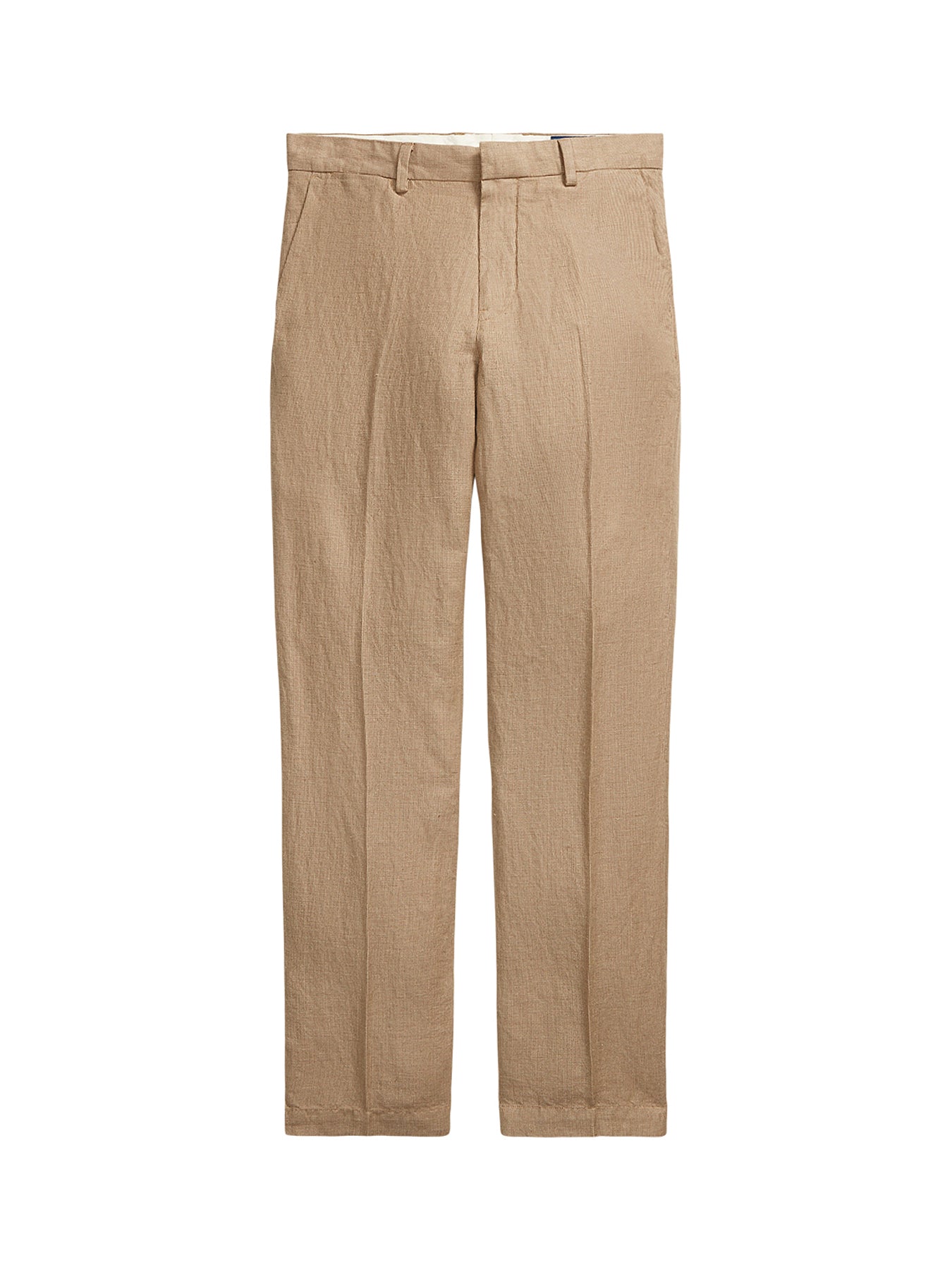 Cotton Linen Casual Trousers Brown