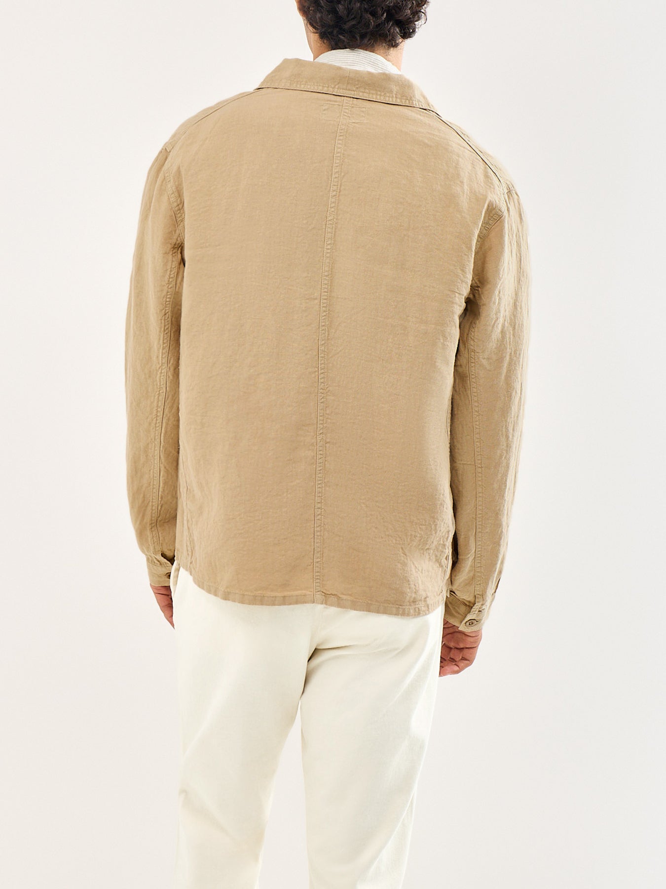Unlined Linen Field Jacket Beige