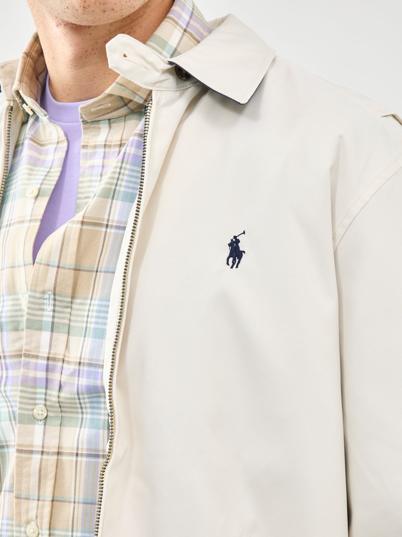 Classic Lined Windbreaker Cream