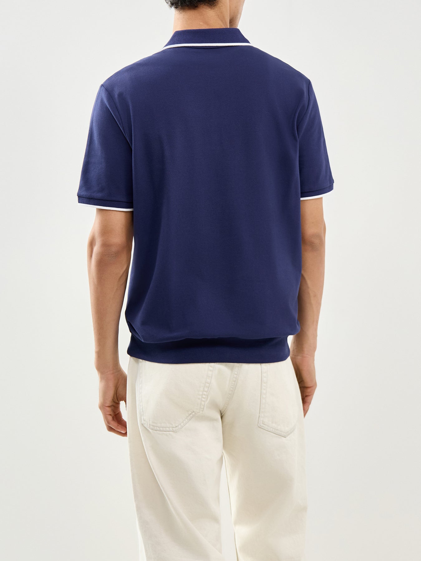Half Zip Polo Shirt Navy