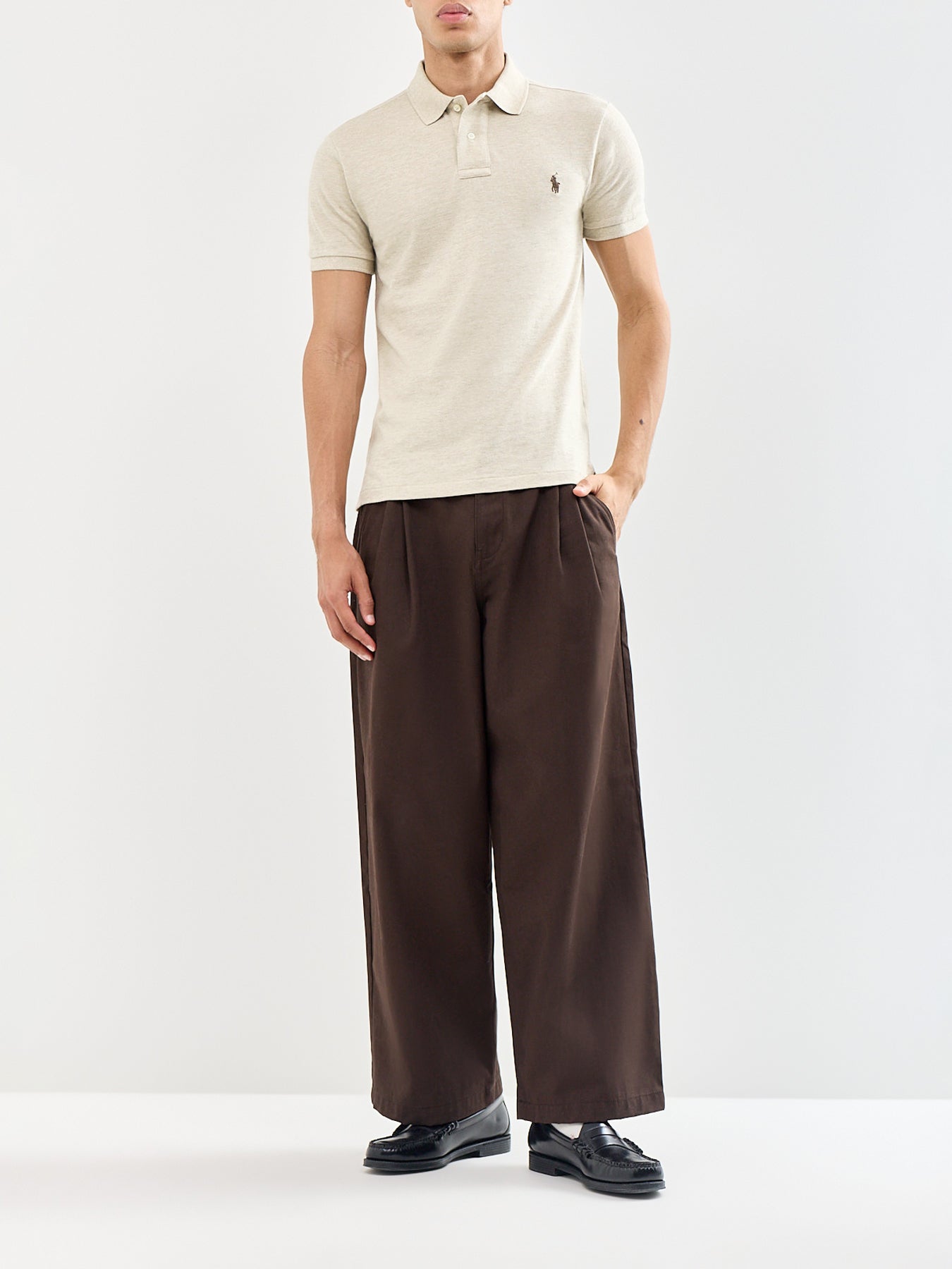 Slim Fit Polo Shirt Beige