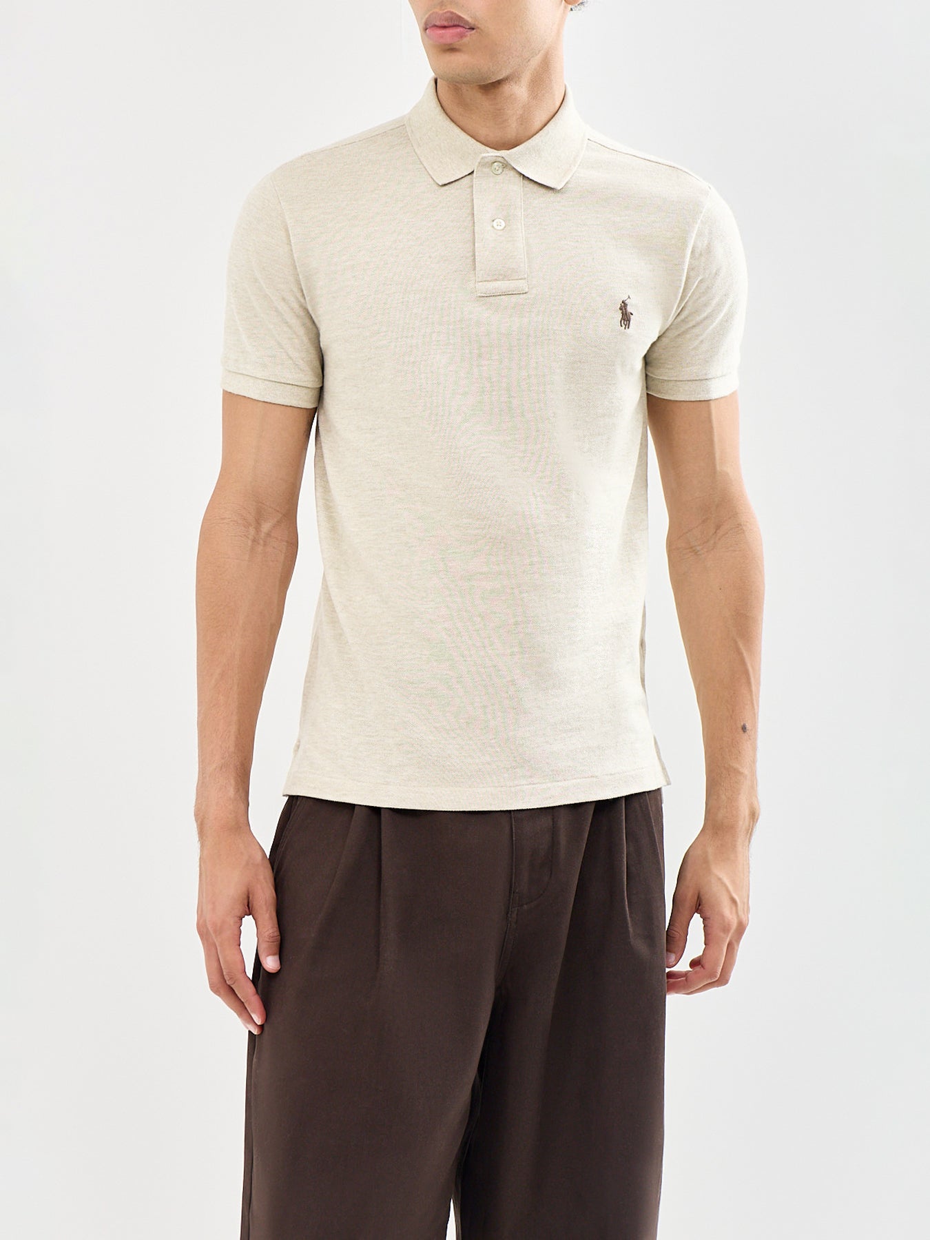 Slim Fit Polo Shirt Beige