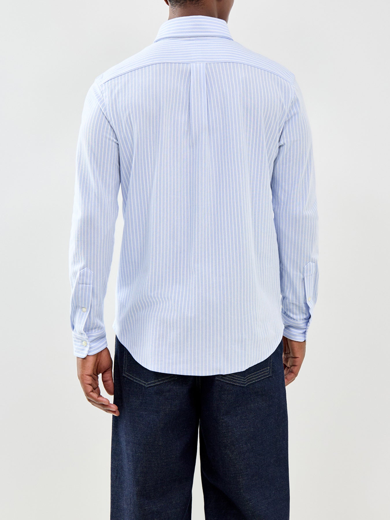 Piqué Knit Stripe Shirt Blue