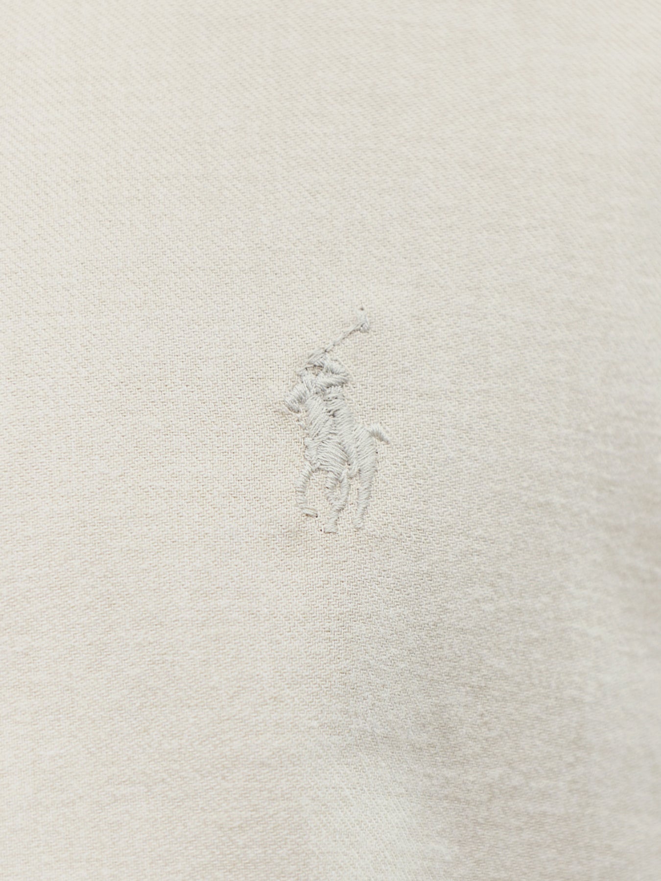 Custom Fit Brushed Cotton Shirt Beige
