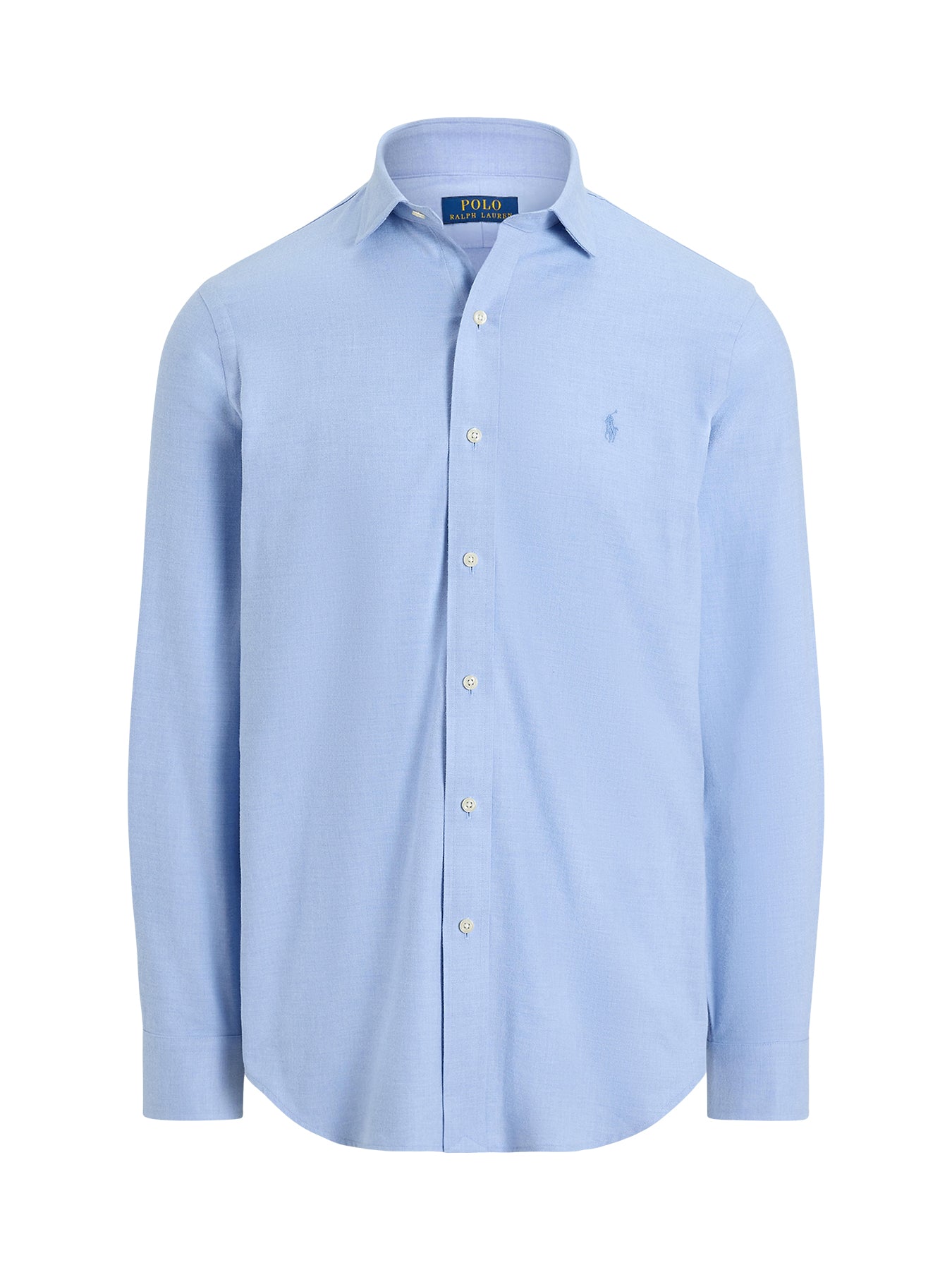 Custom Fit Brushed Cotton Shirt Blue