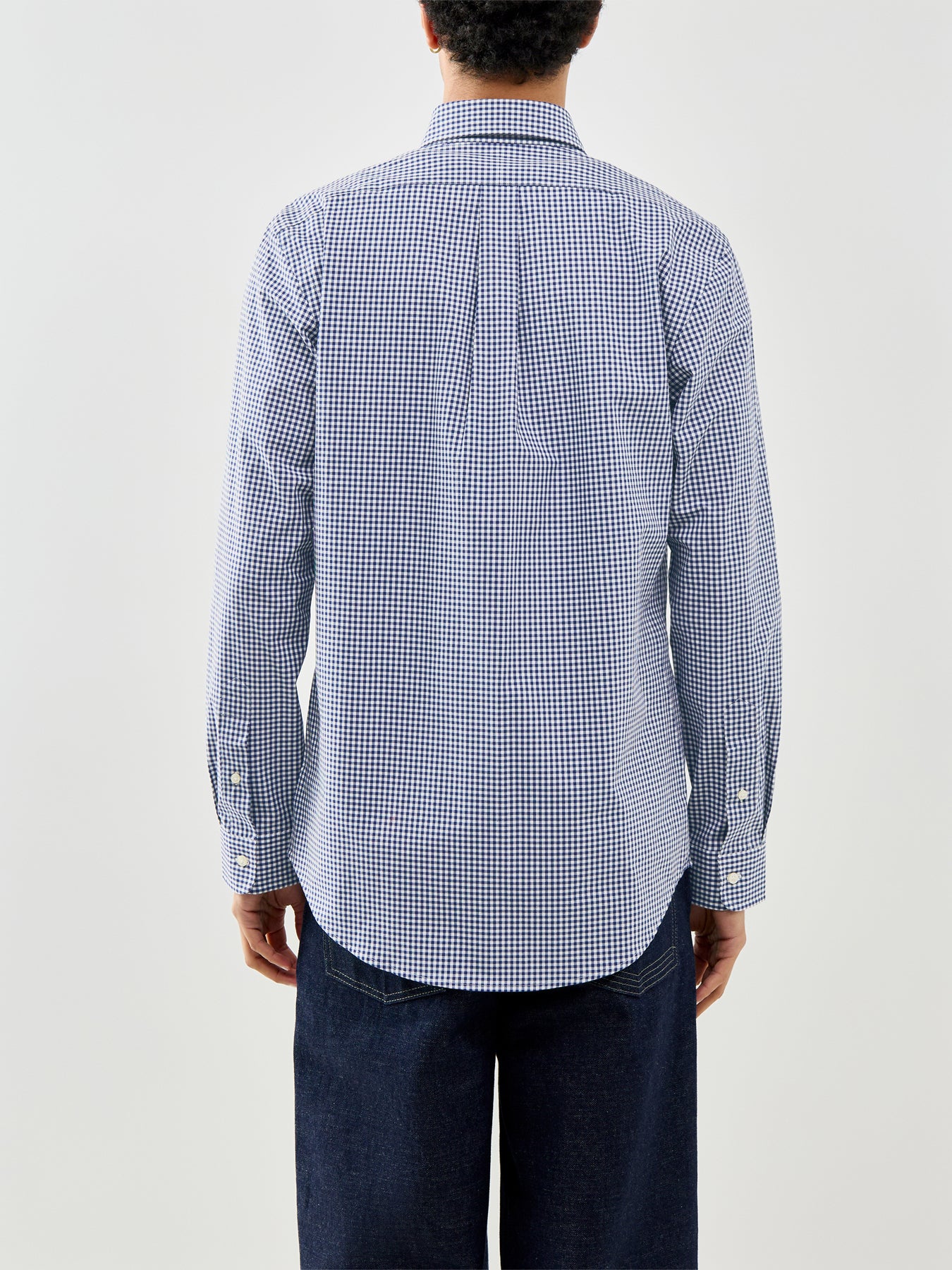 Custom Fit Poplin Stretch Gingham Shirt