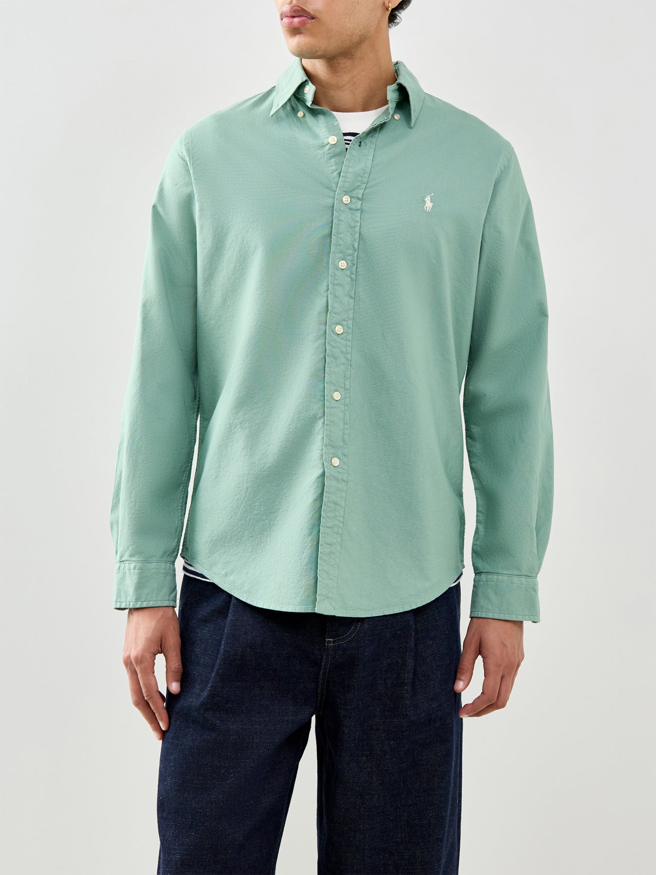 Custom Fit Oxford Shirt Green