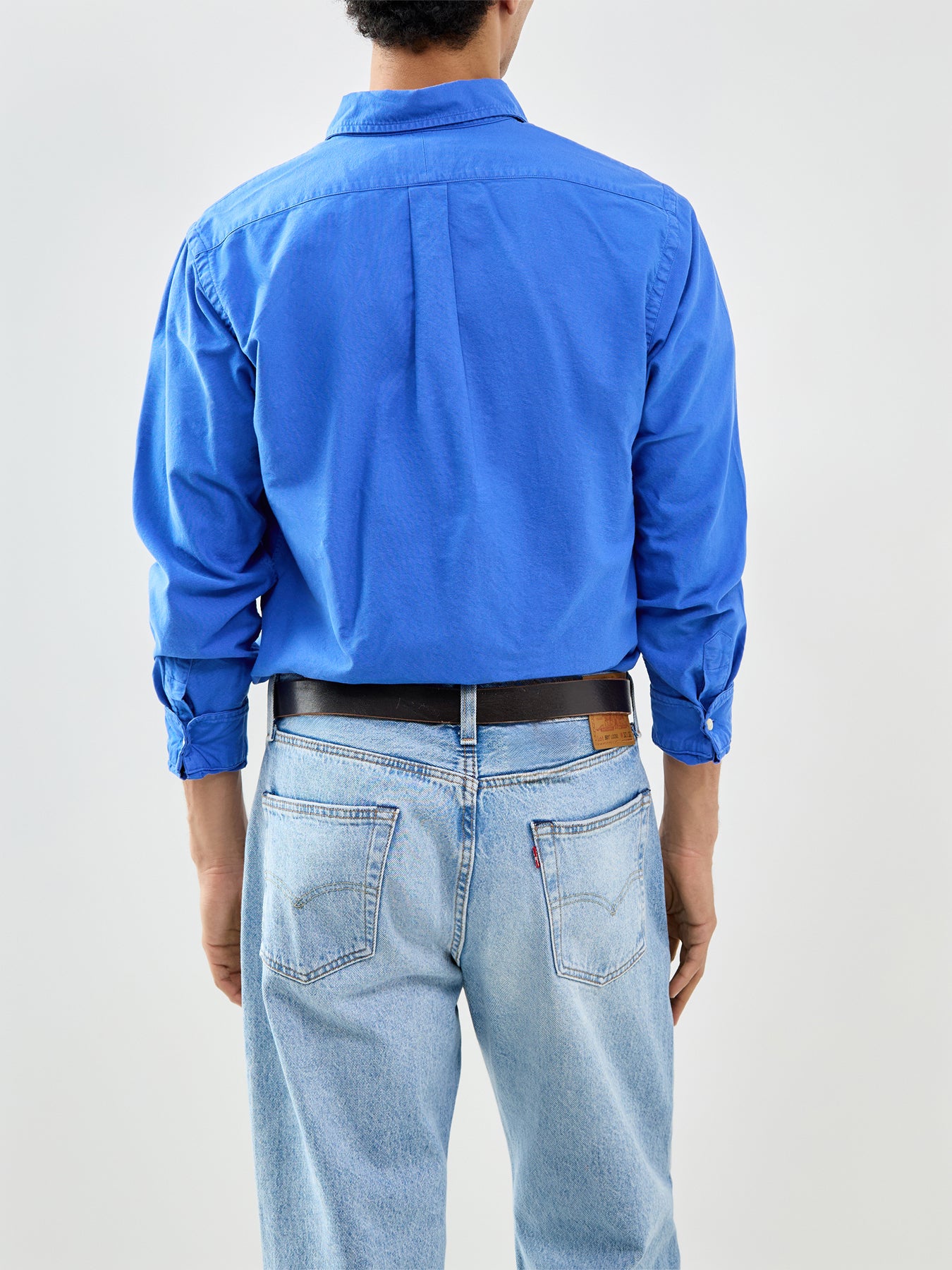 Custom Fit Oxford Shirt Blue