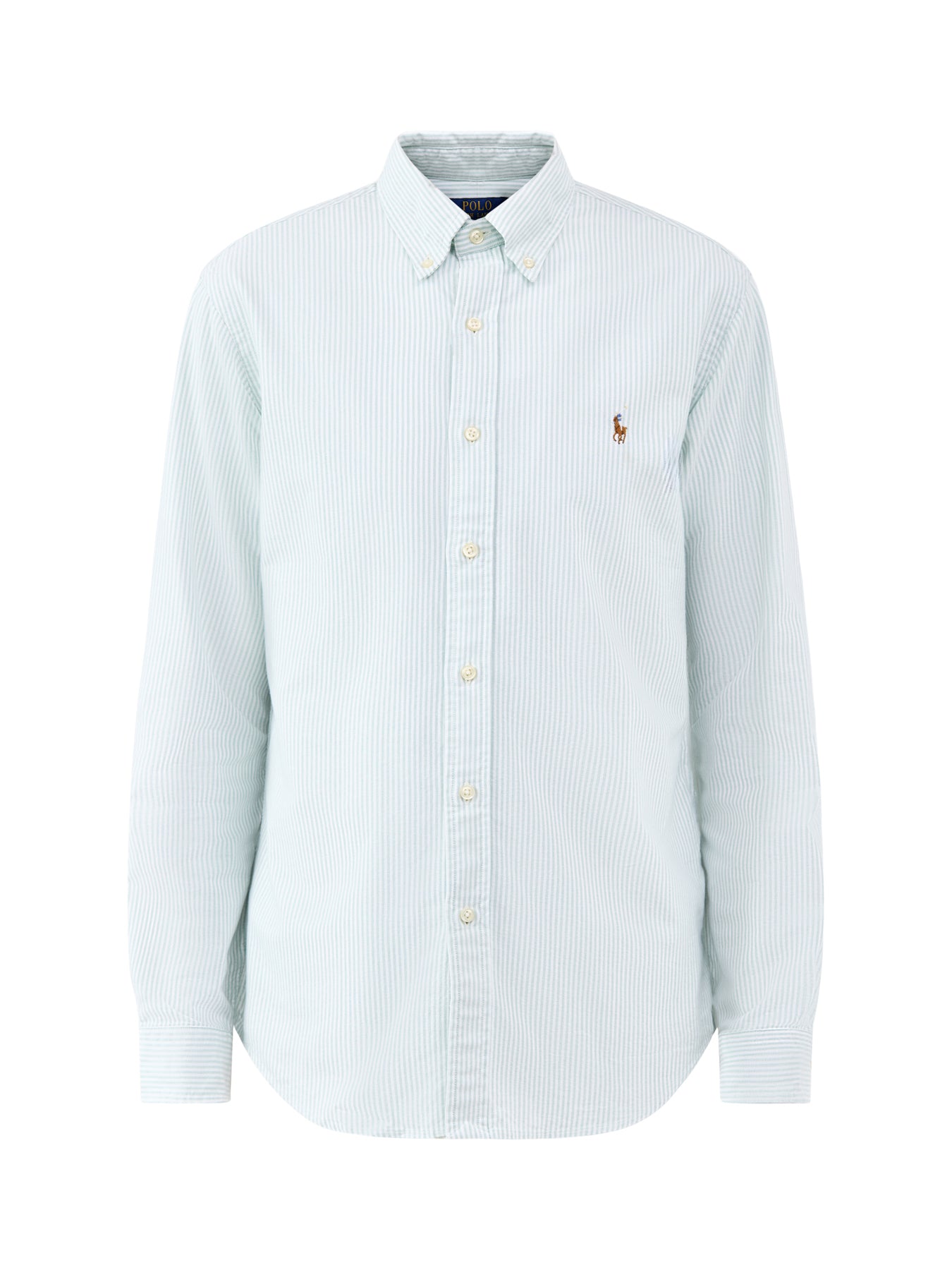 Custom Fit Oxford Stripe Shirt Green