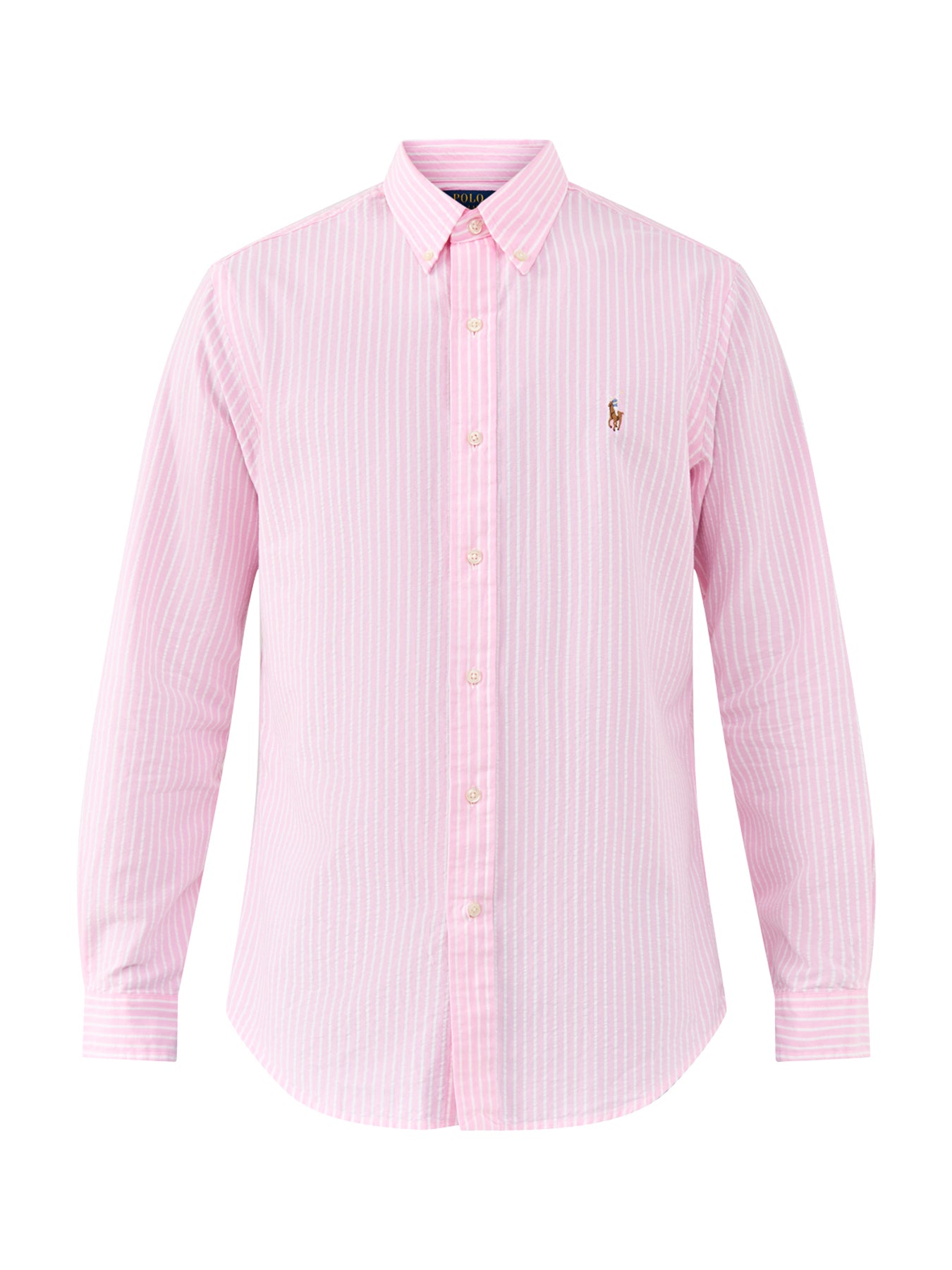 Oxford Seersucker Stripe Shirt Pink