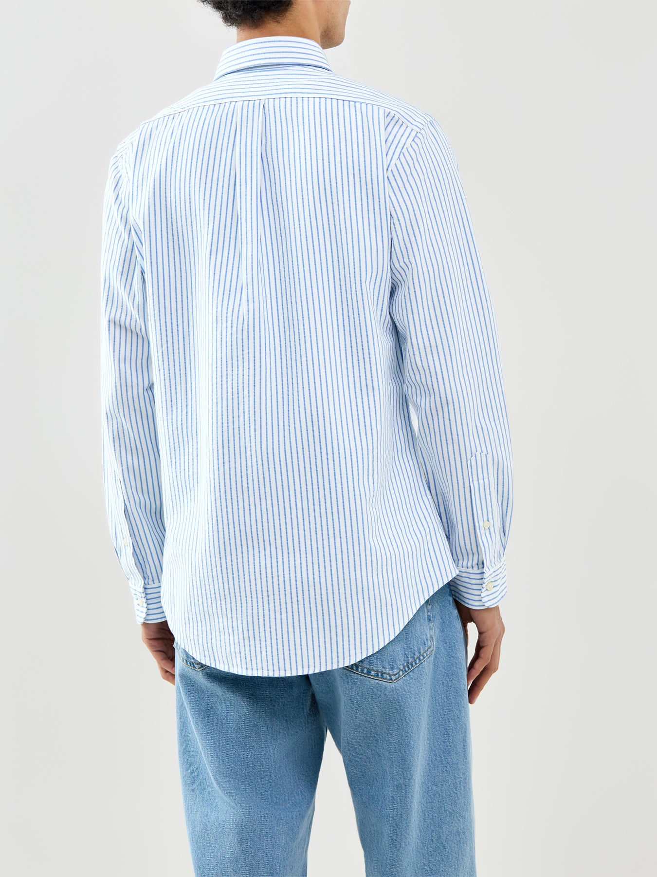Oxford Seersucker Stripe Shirt Blue