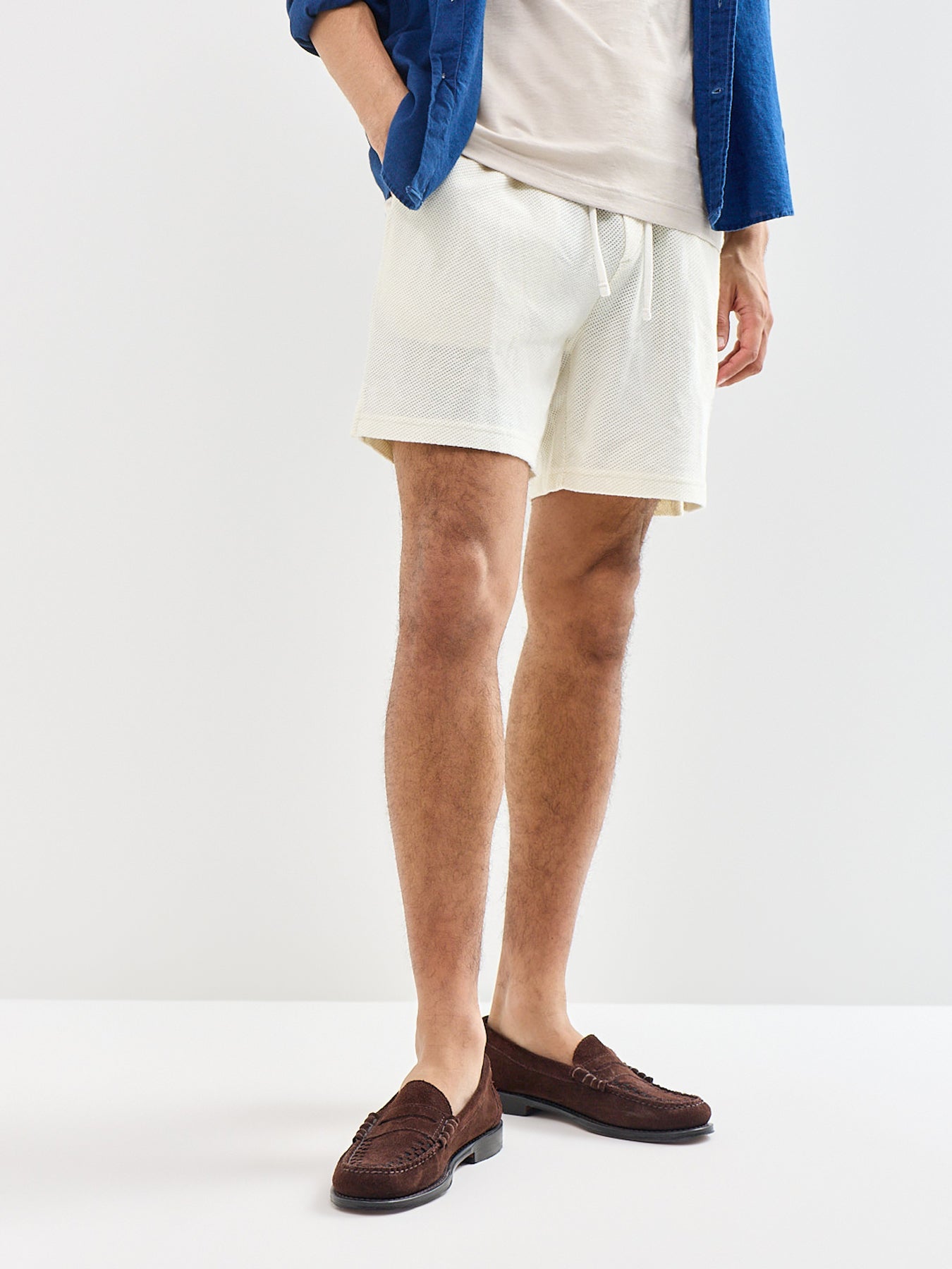 Knit Sweat Shorts Cream