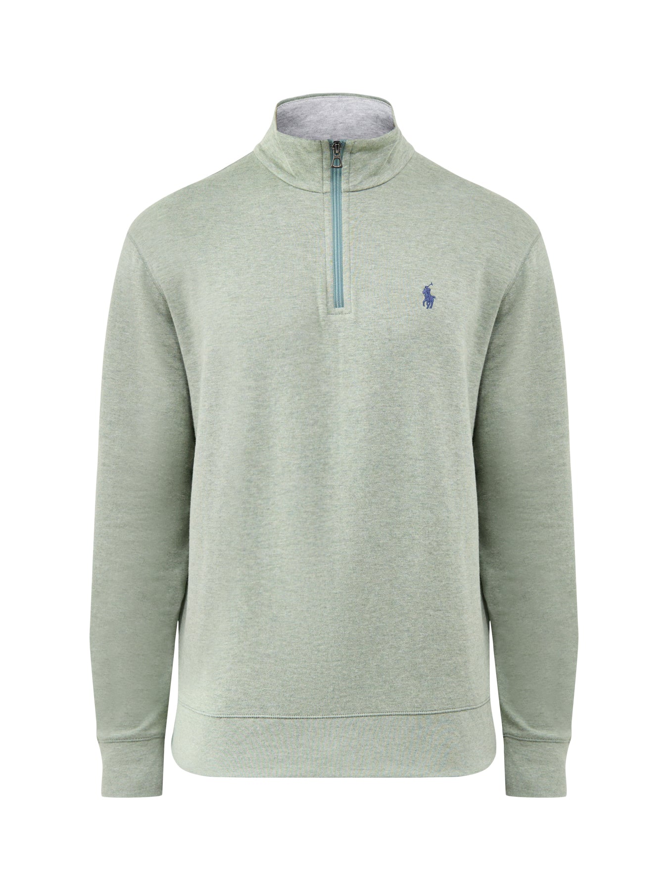 Double Knit Quarter Zip Sweatshirt Green