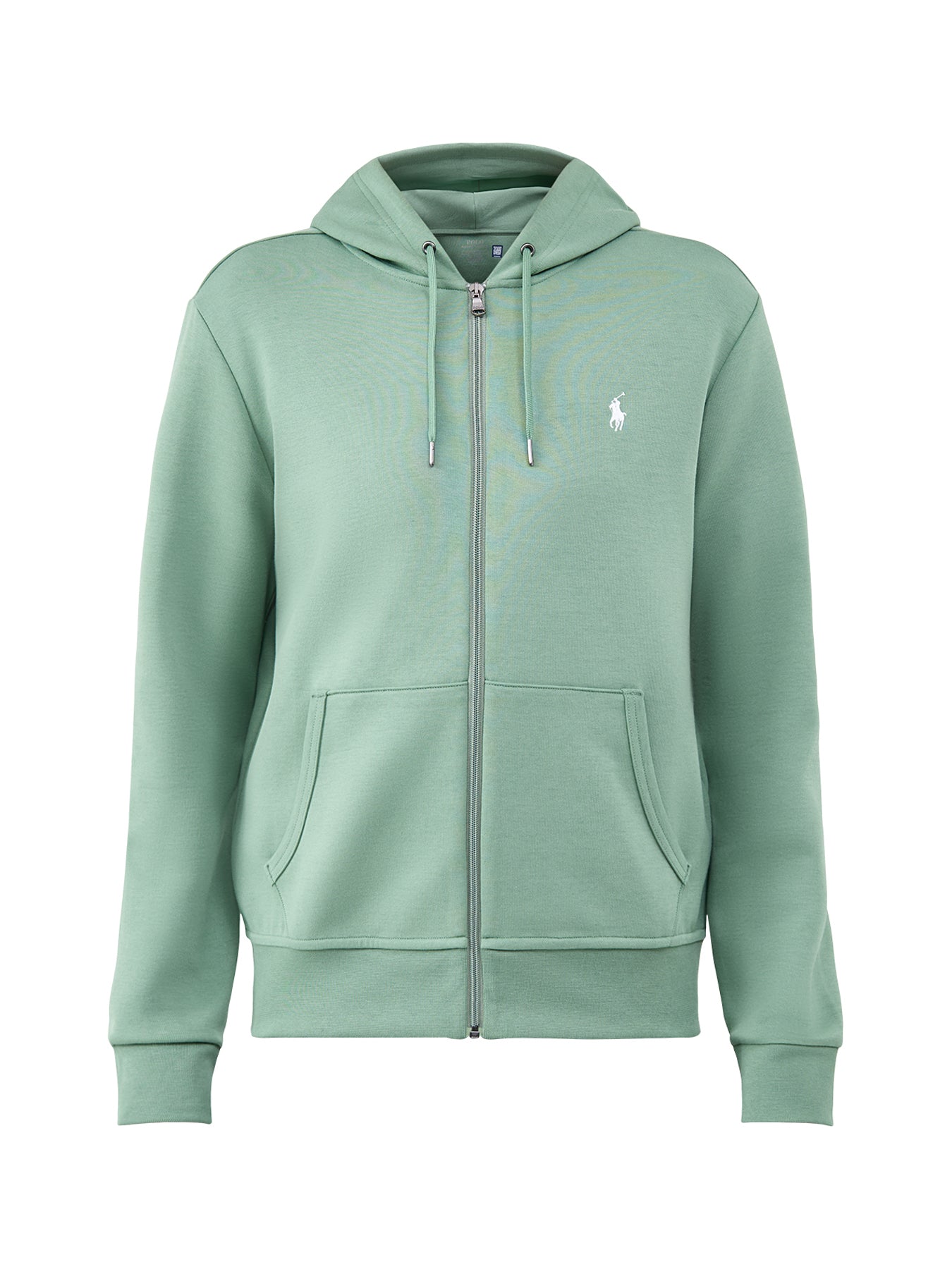 Double Knit Zip Through Hoodie Green