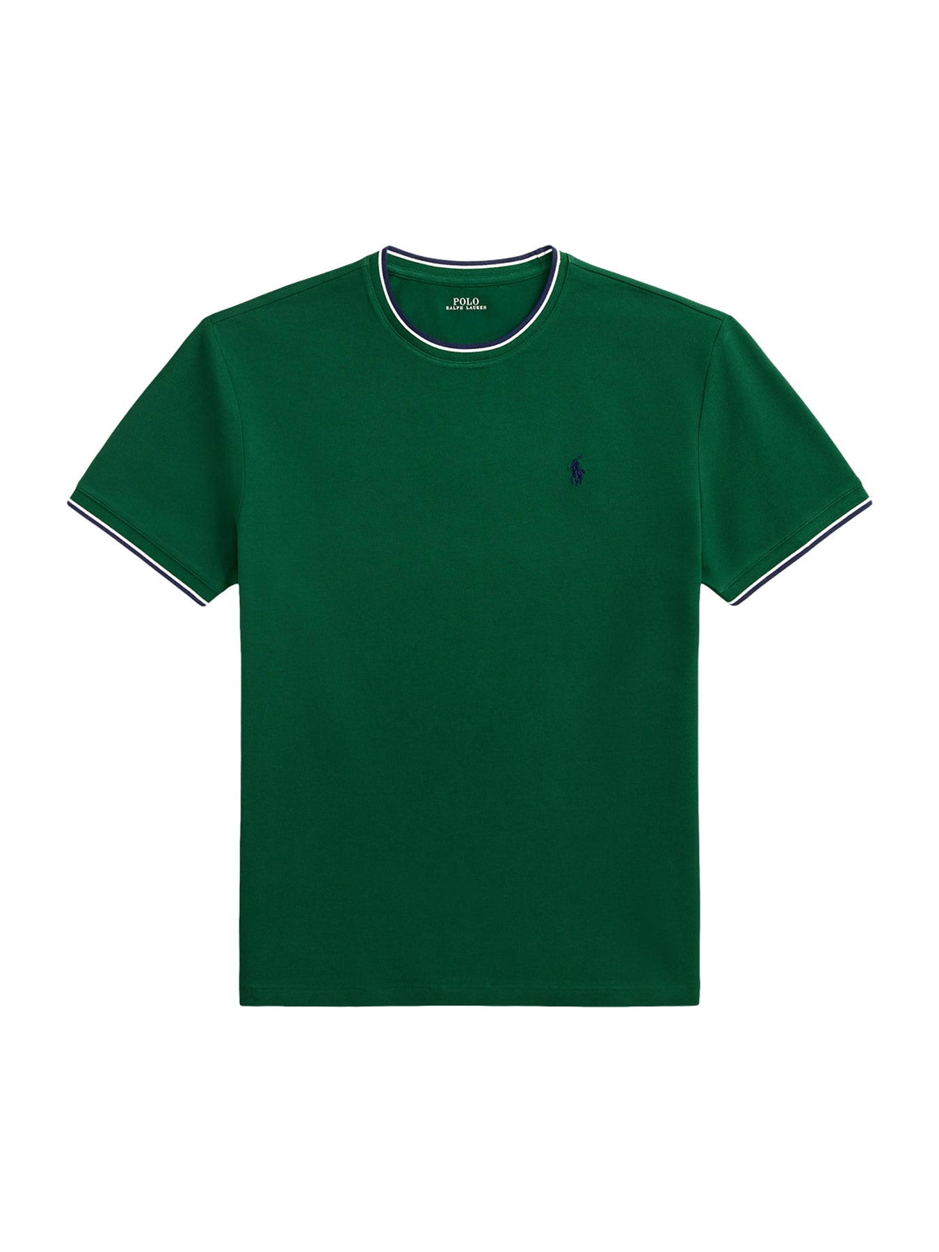 Ringer Piqué Logo T-Shirt Green