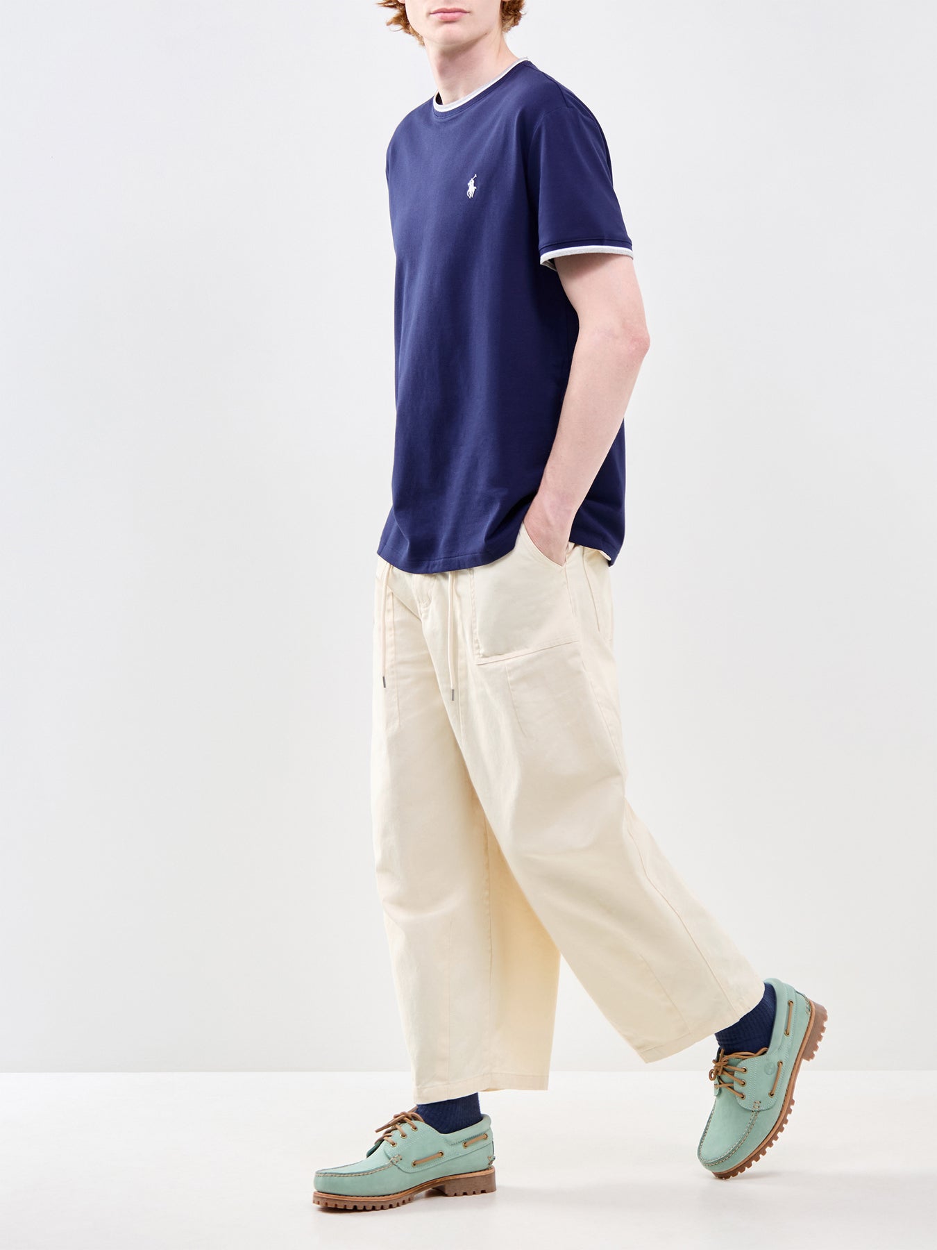 Ringer Pique T-Shirt Navy