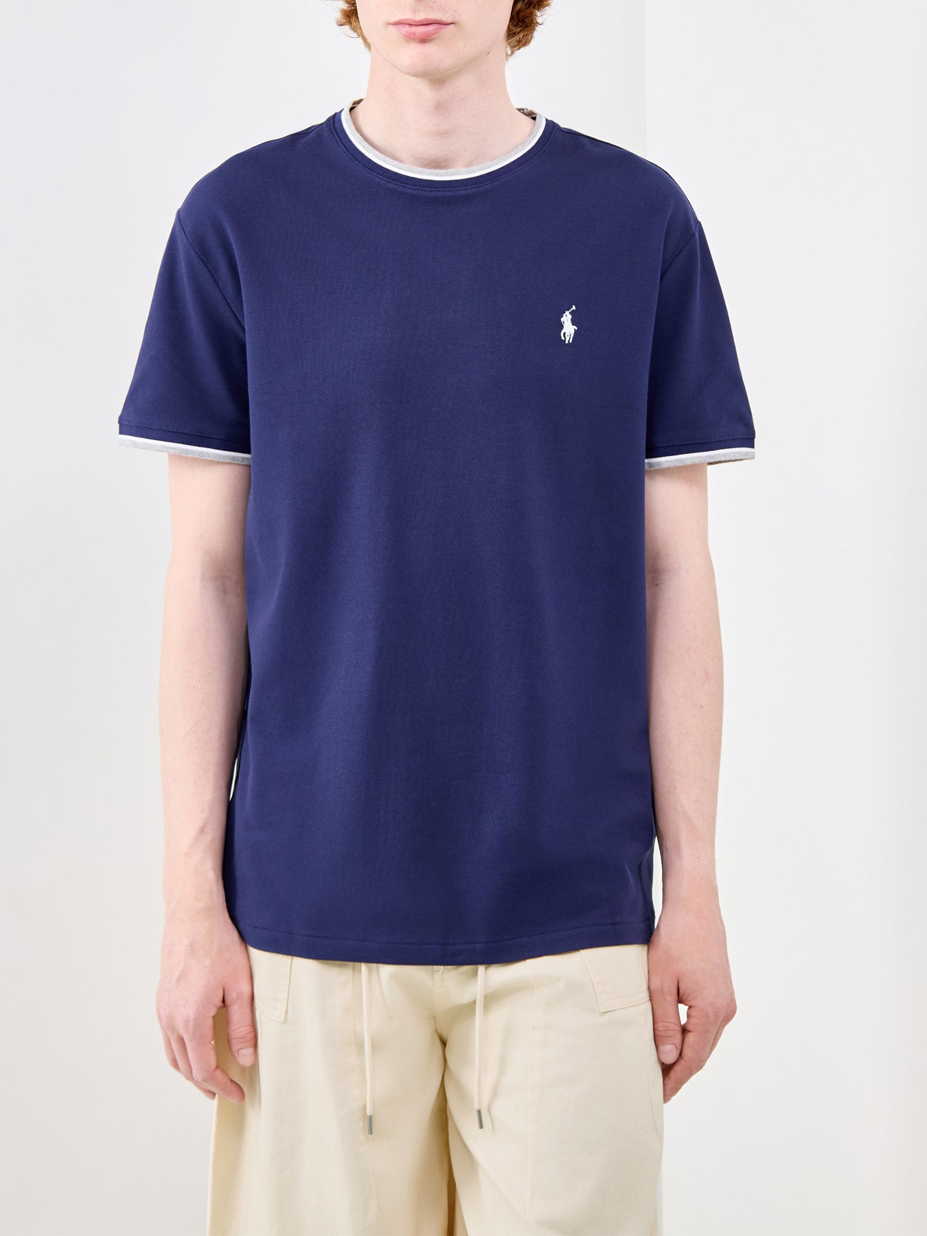 Ringer Pique T-Shirt Navy
