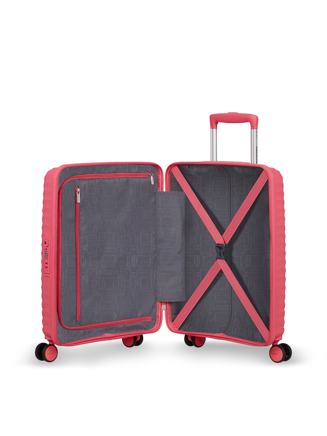 Diablast 55cm Cabin Spinner Suitcase Pink Glitch
