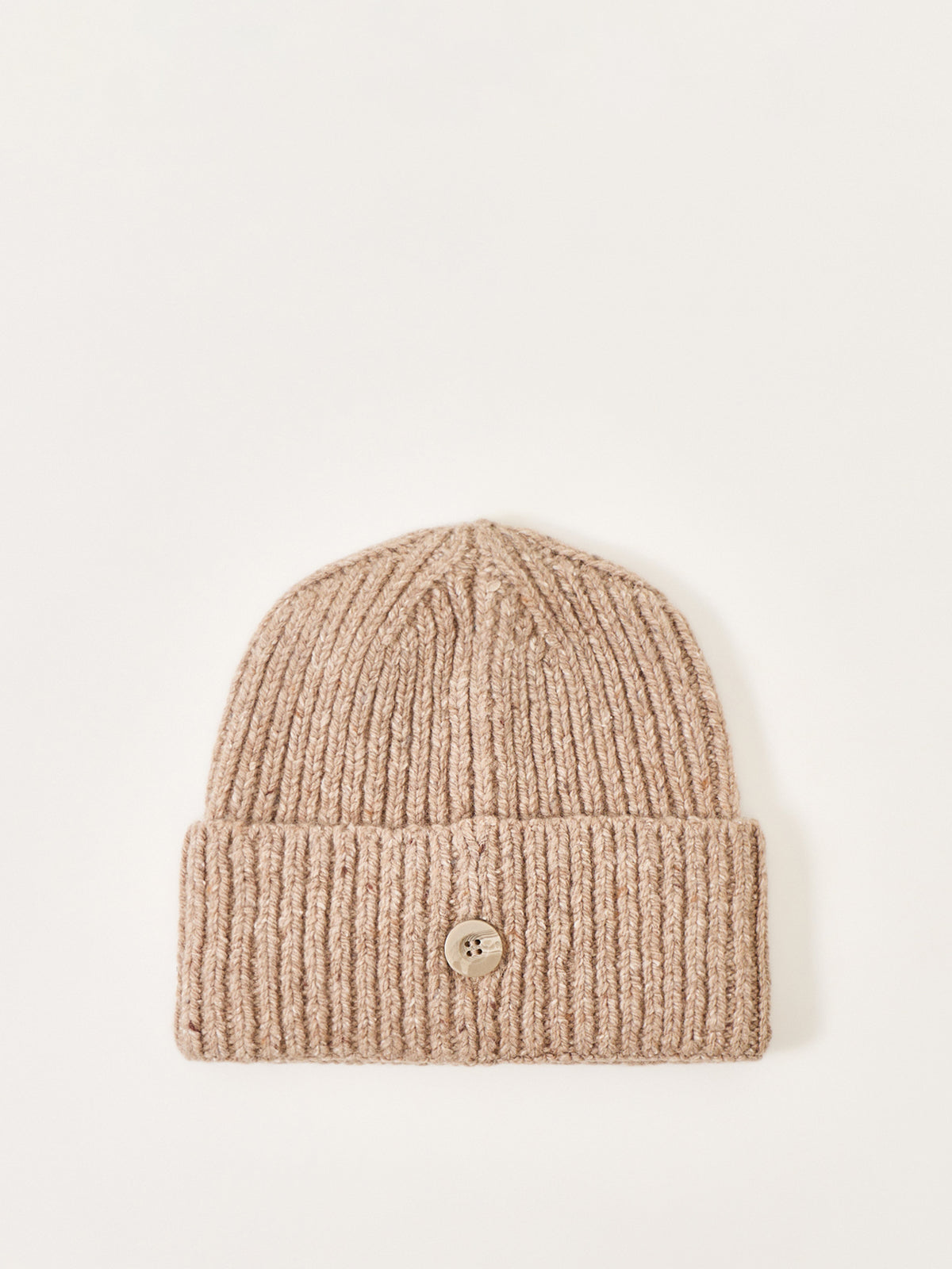 Anglistic Wool-Blend Beanie – Speckled Beige