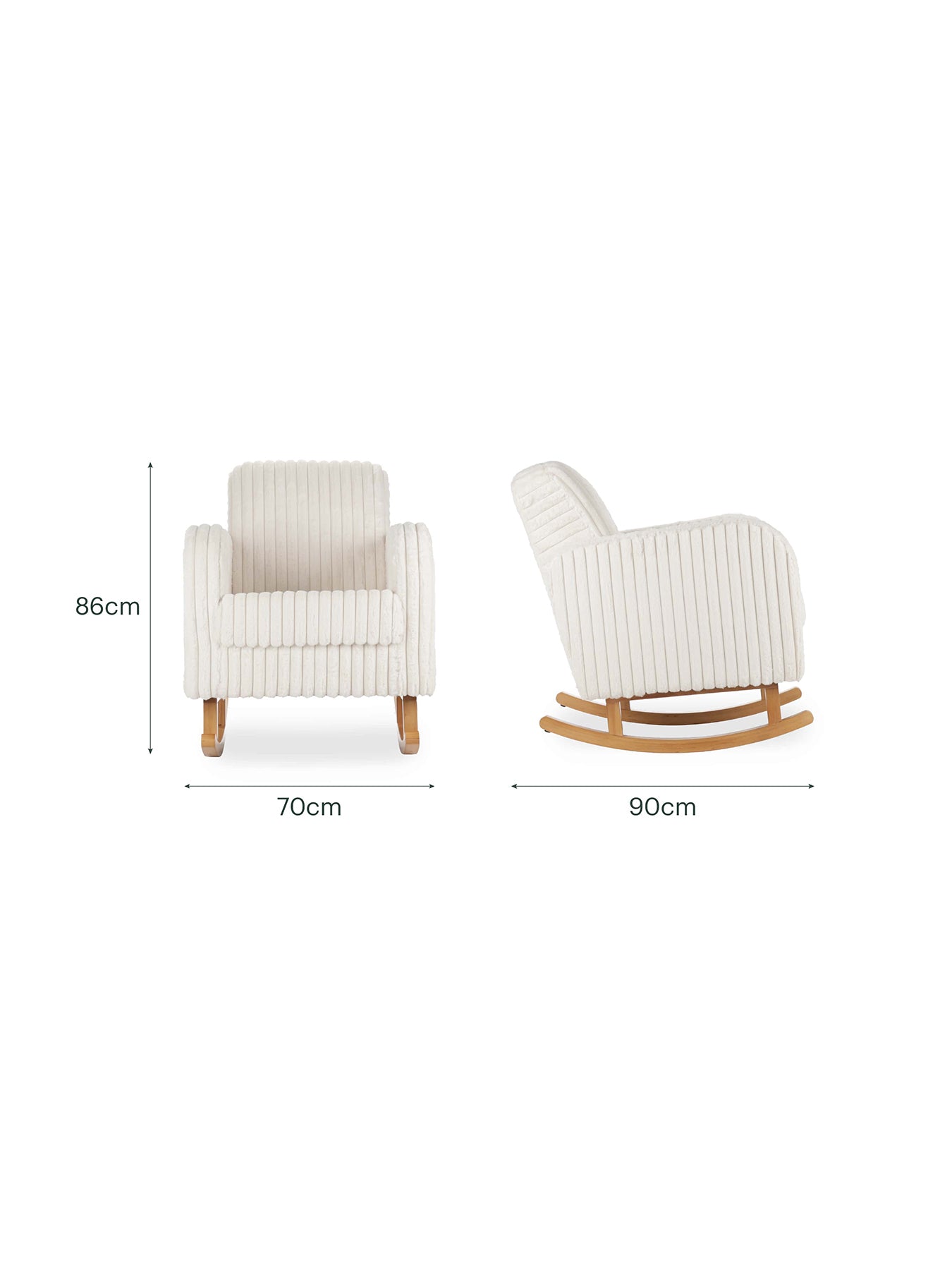 Etta Nursing Chair Faux Fur Cream