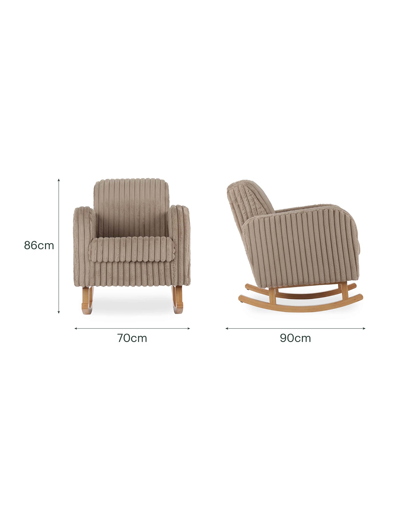 Etta Nursing Chair Faux Fur Mink