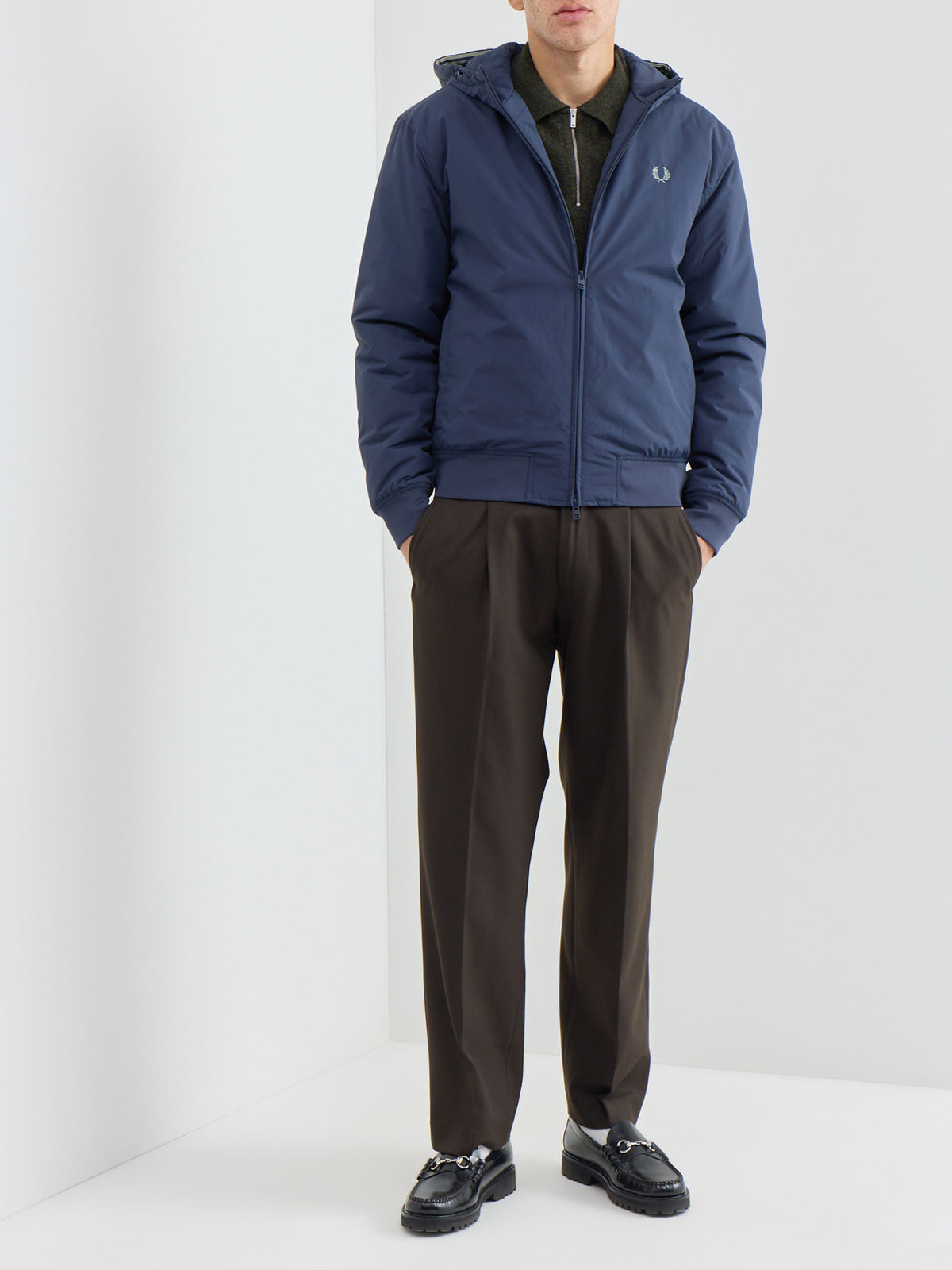Hooded Brentham Jacket - Dark Airforce