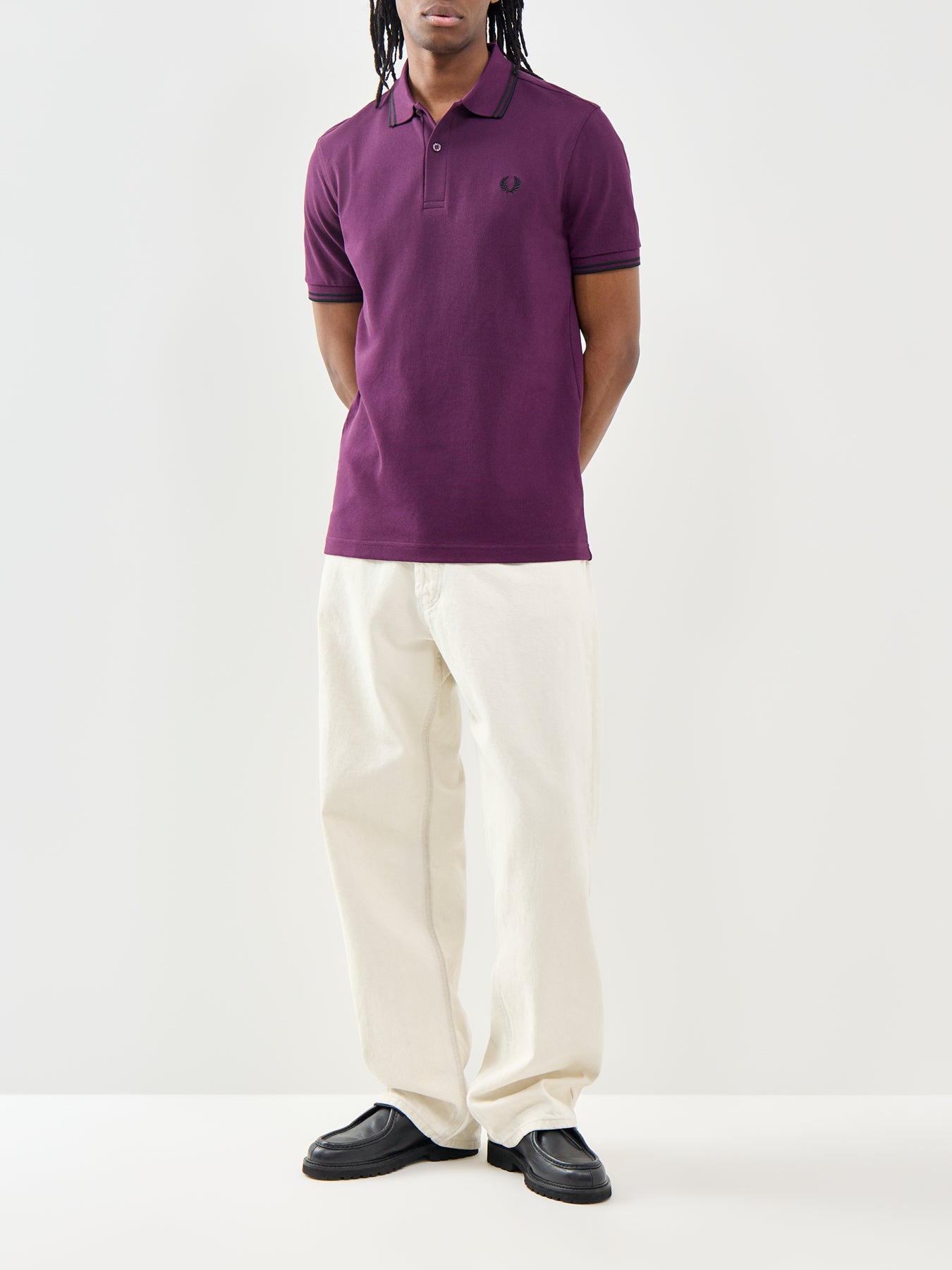 Twin Tipped Polo Shirt Purple