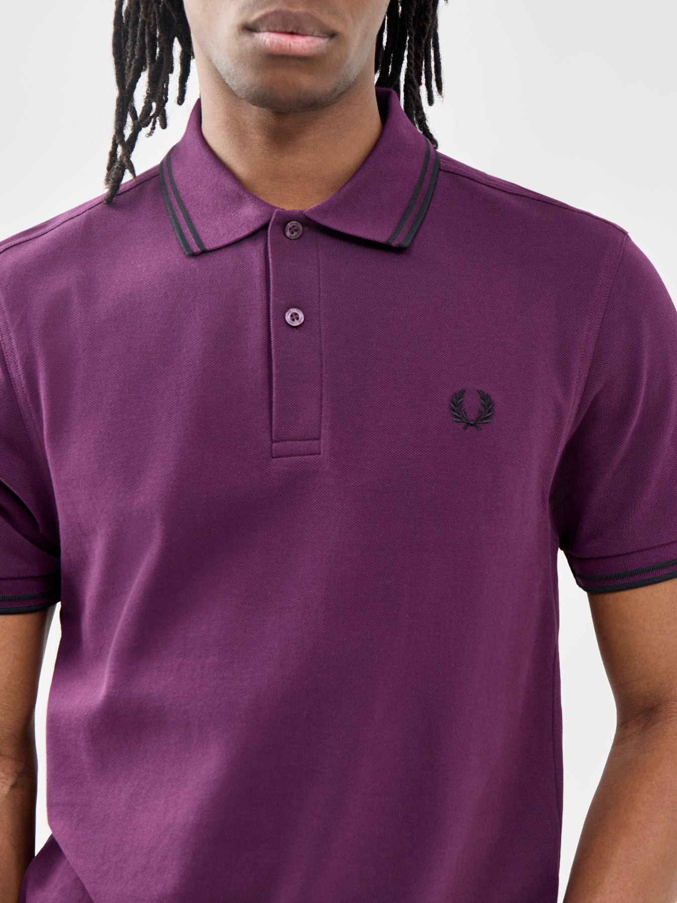 Twin Tipped Polo Shirt Purple