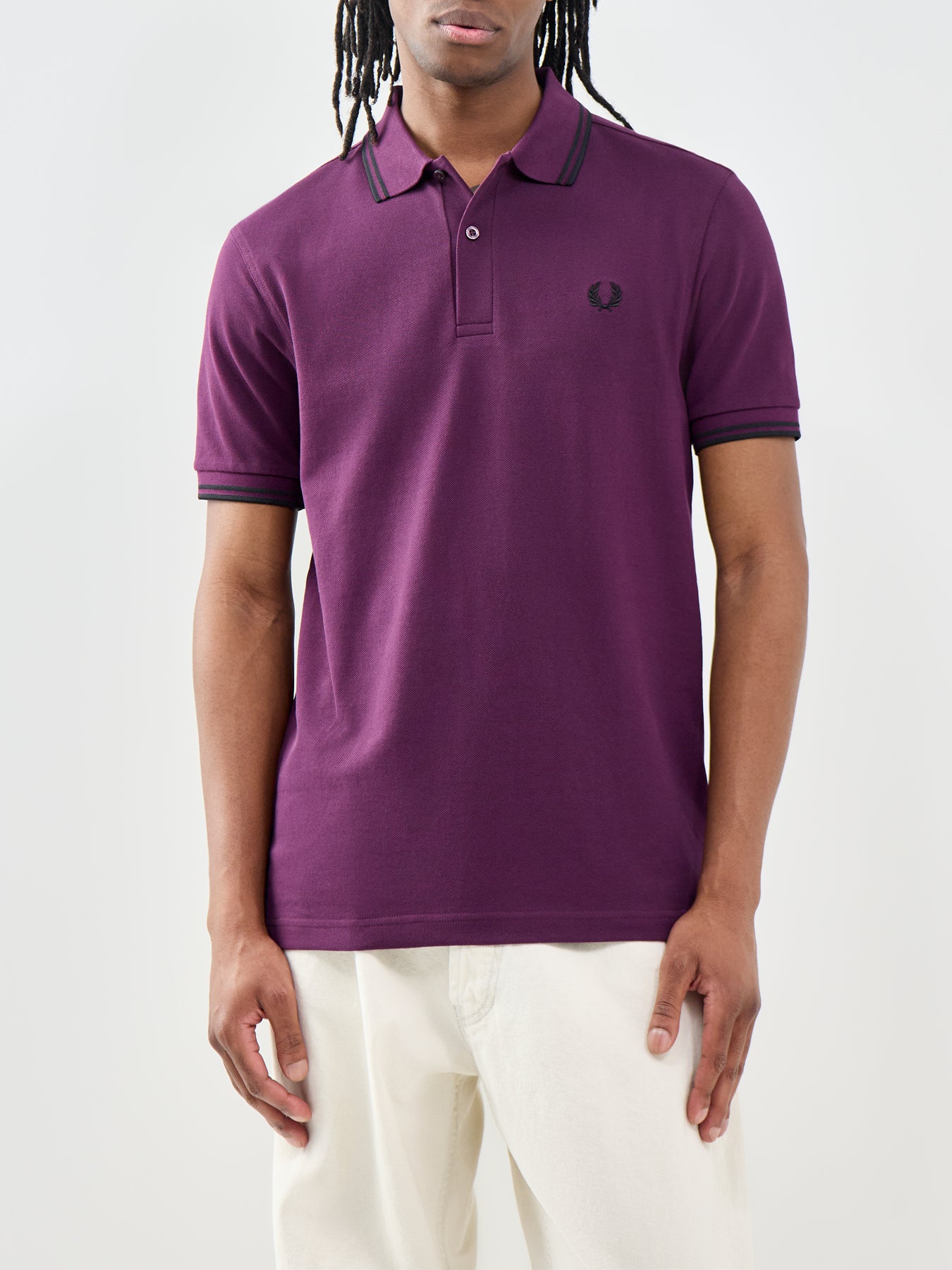 Twin Tipped Polo Shirt Purple