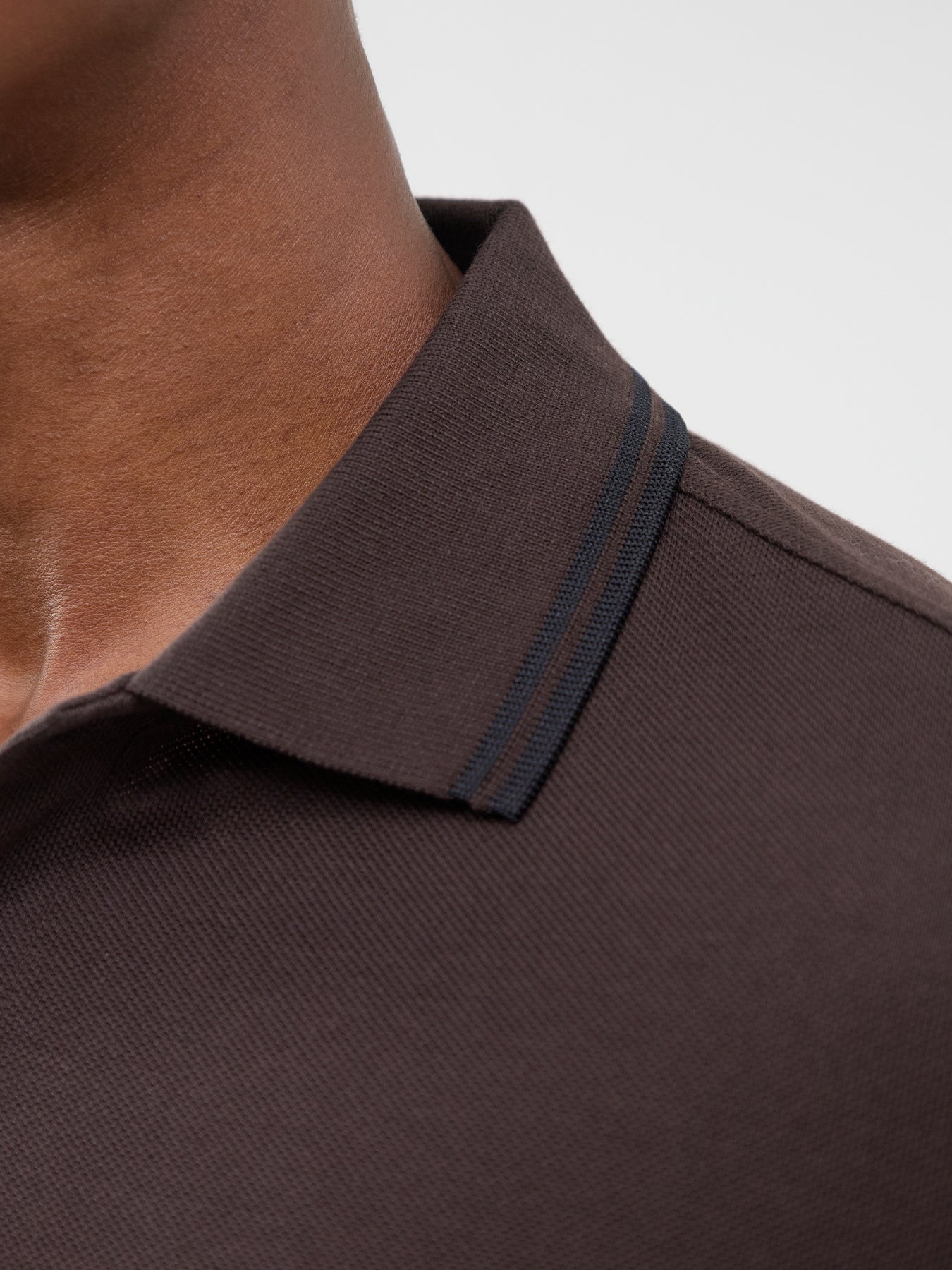 Twin Tipped Polo Shirt Brown