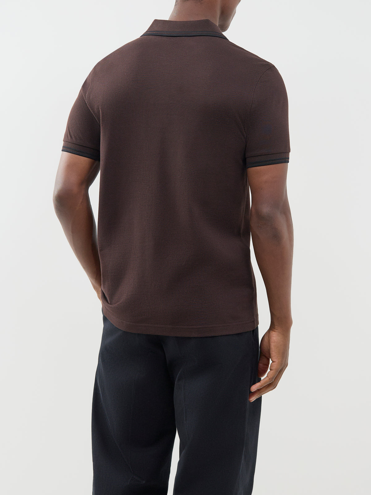 Twin Tipped Polo Shirt Brown