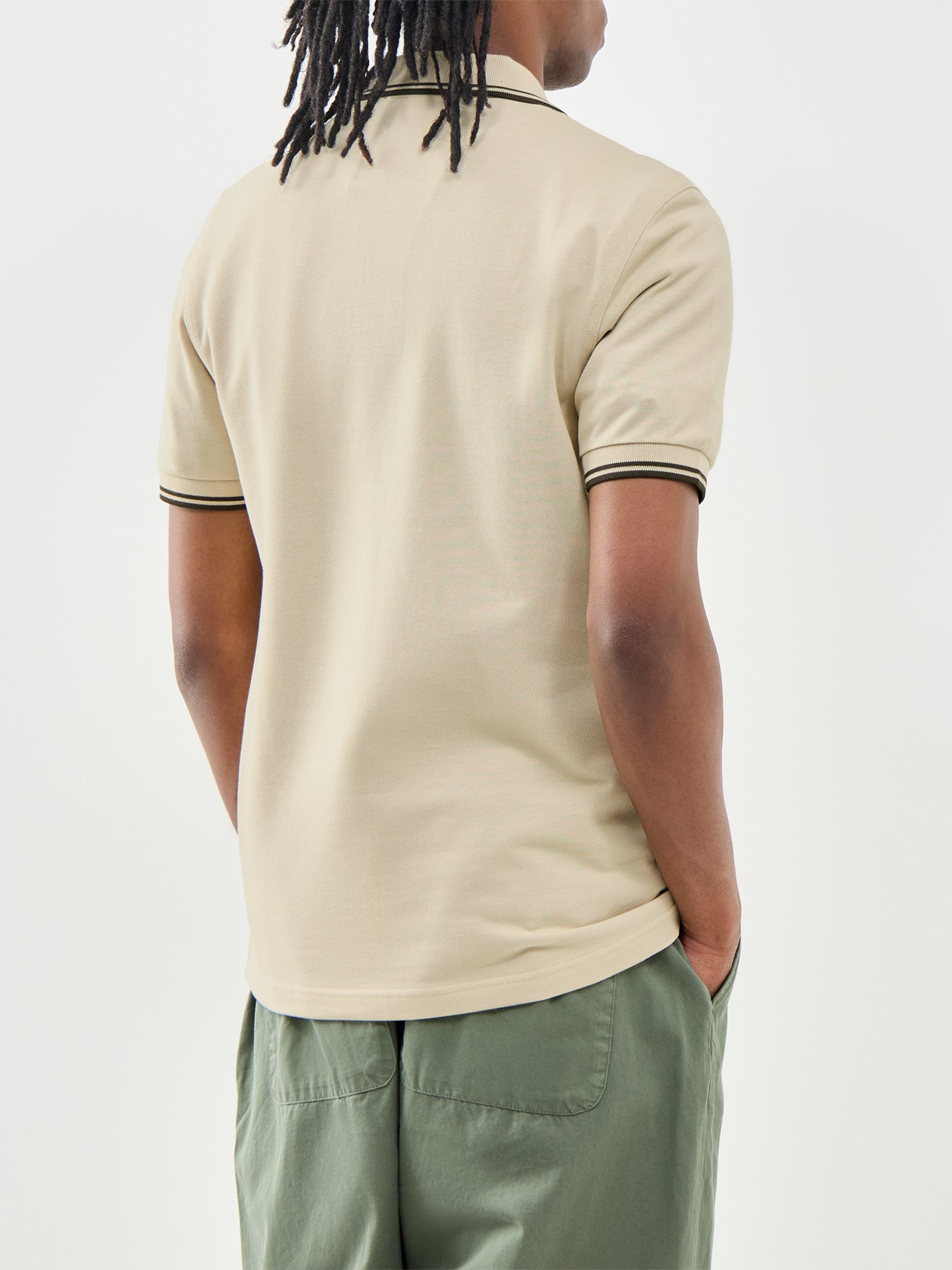 Twin Tipped Polo Shirt Beige