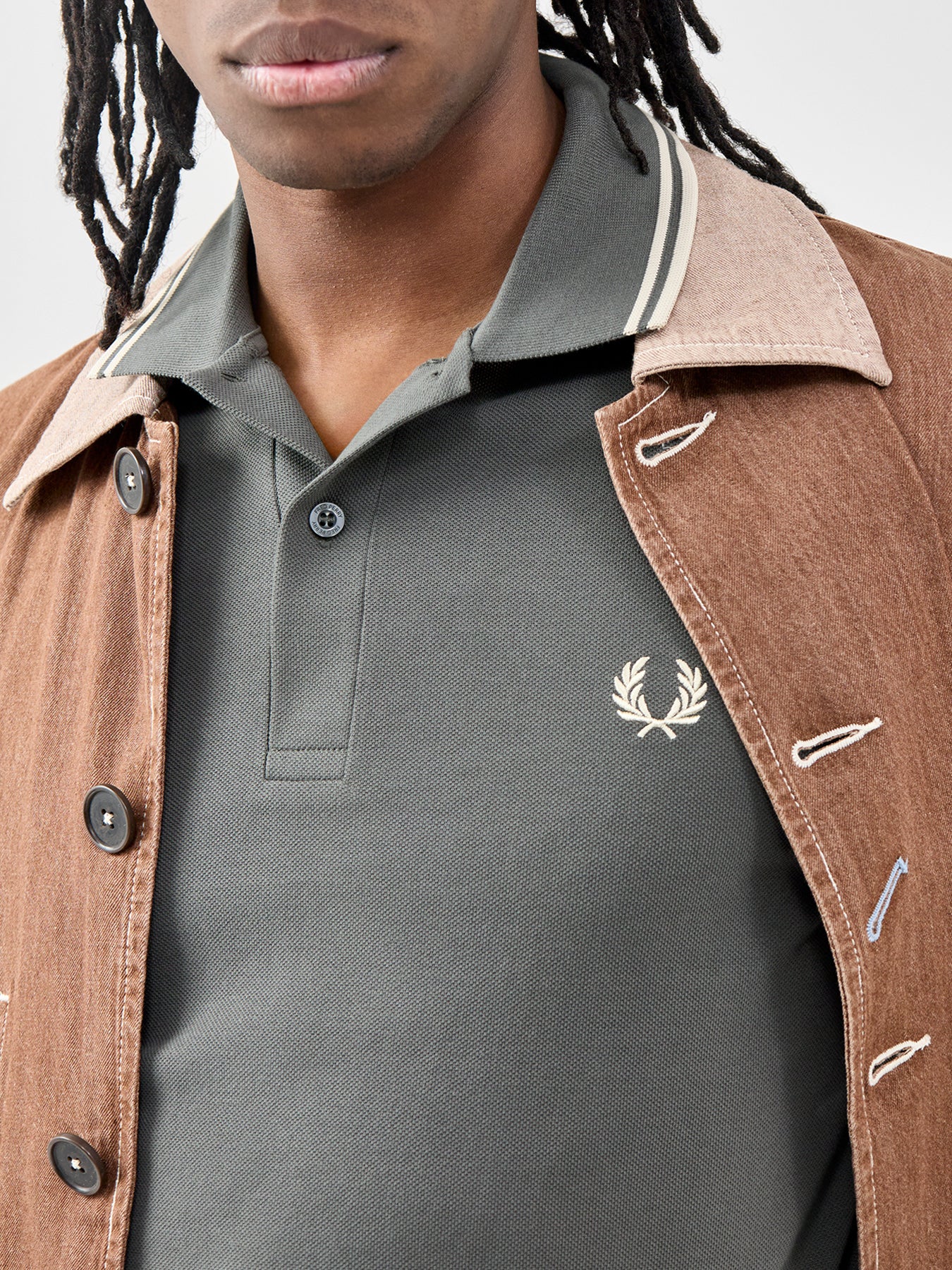 Twin Tipped Polo Shirt Olive