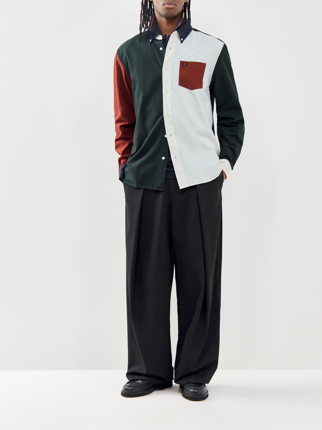 Colour Block Oxford Shirt Multi