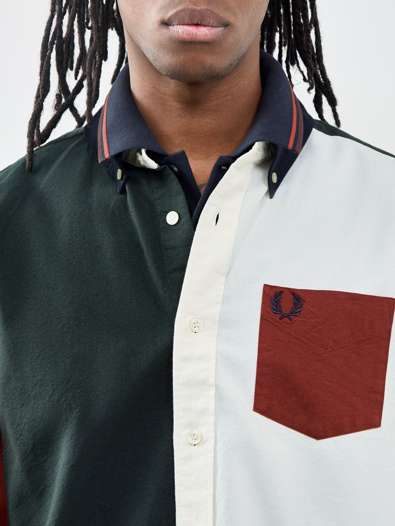 Colour Block Oxford Shirt Multi