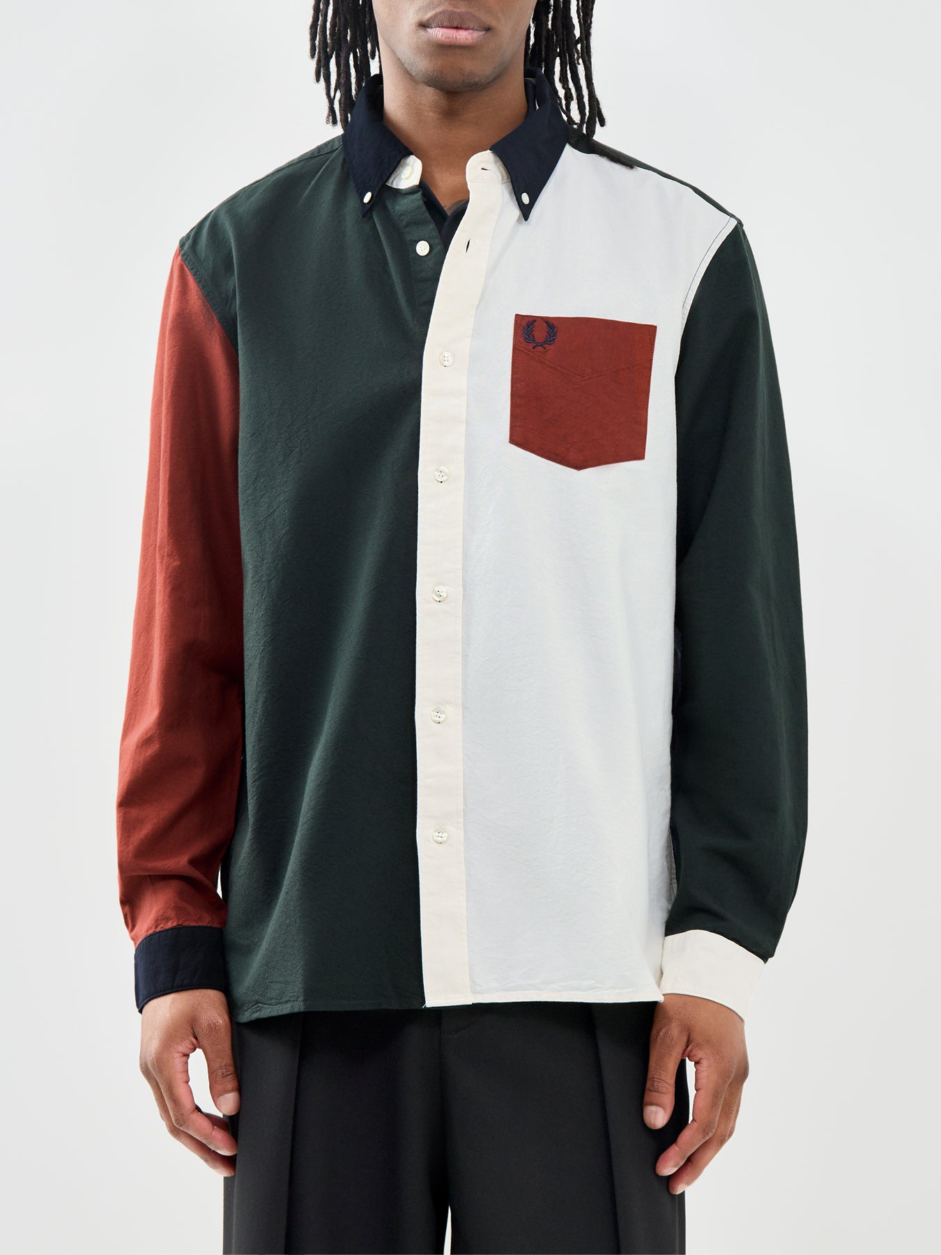 Colour Block Oxford Shirt Multi