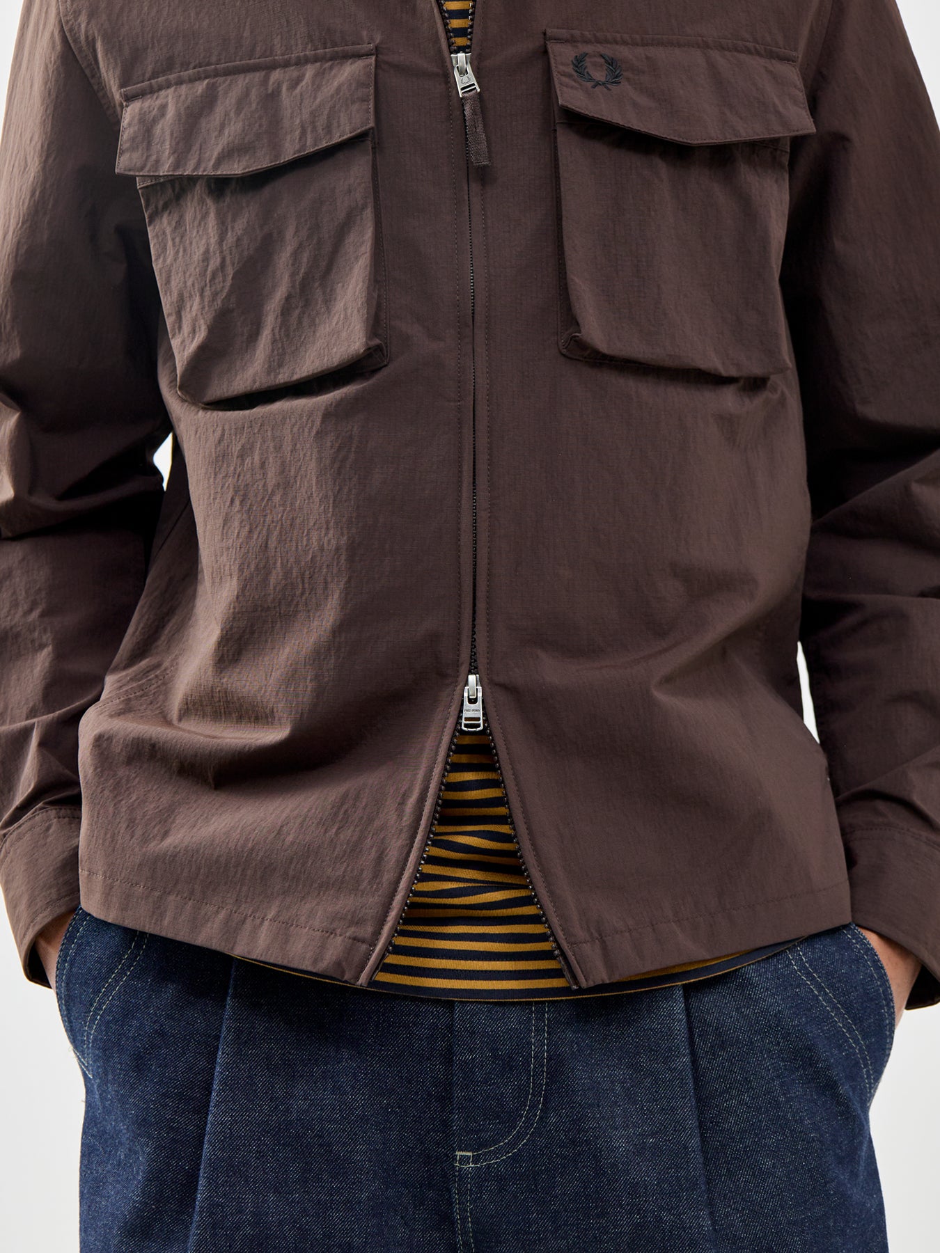 Ripstop Pocket Overshirt Brown