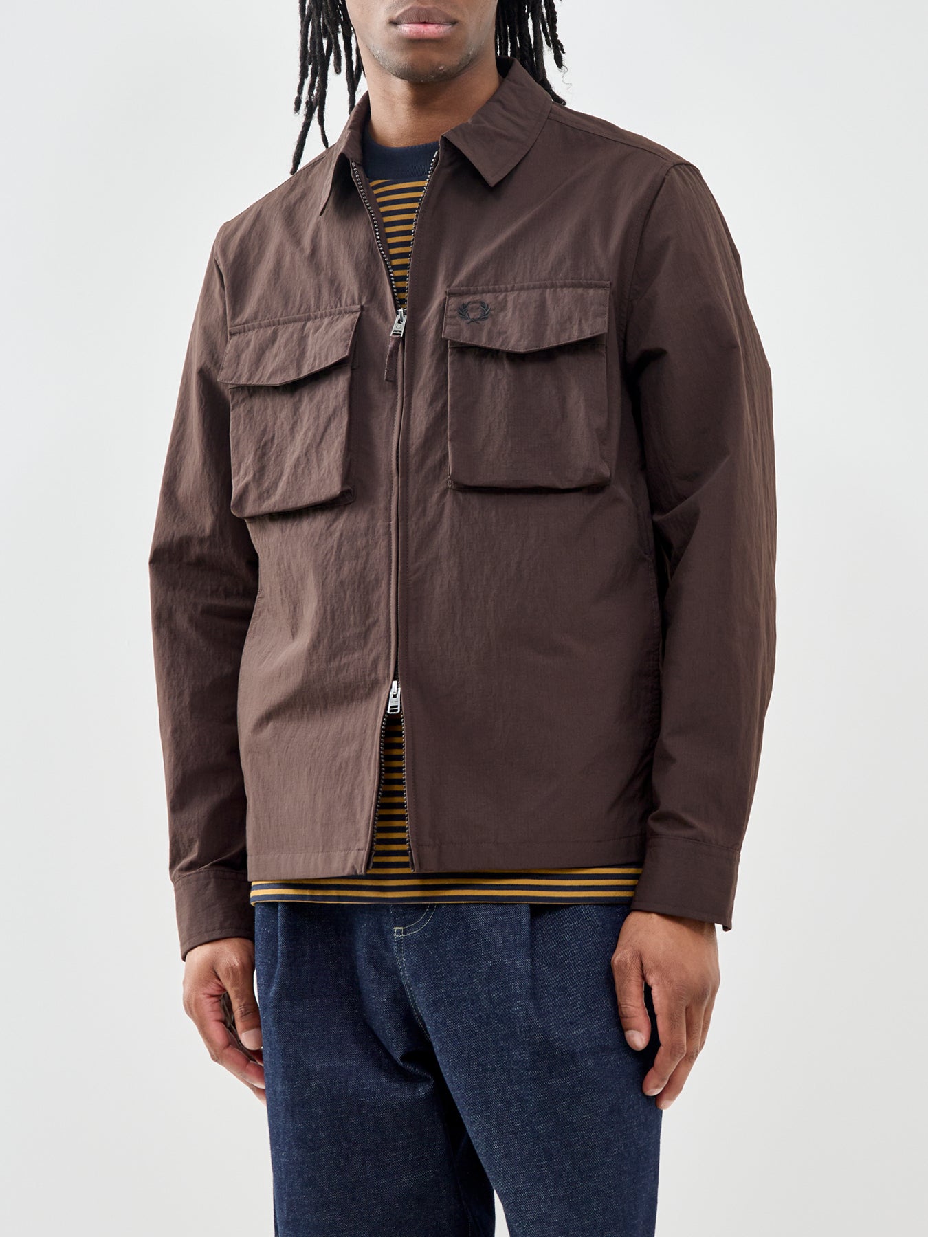 Ripstop Pocket Overshirt Brown